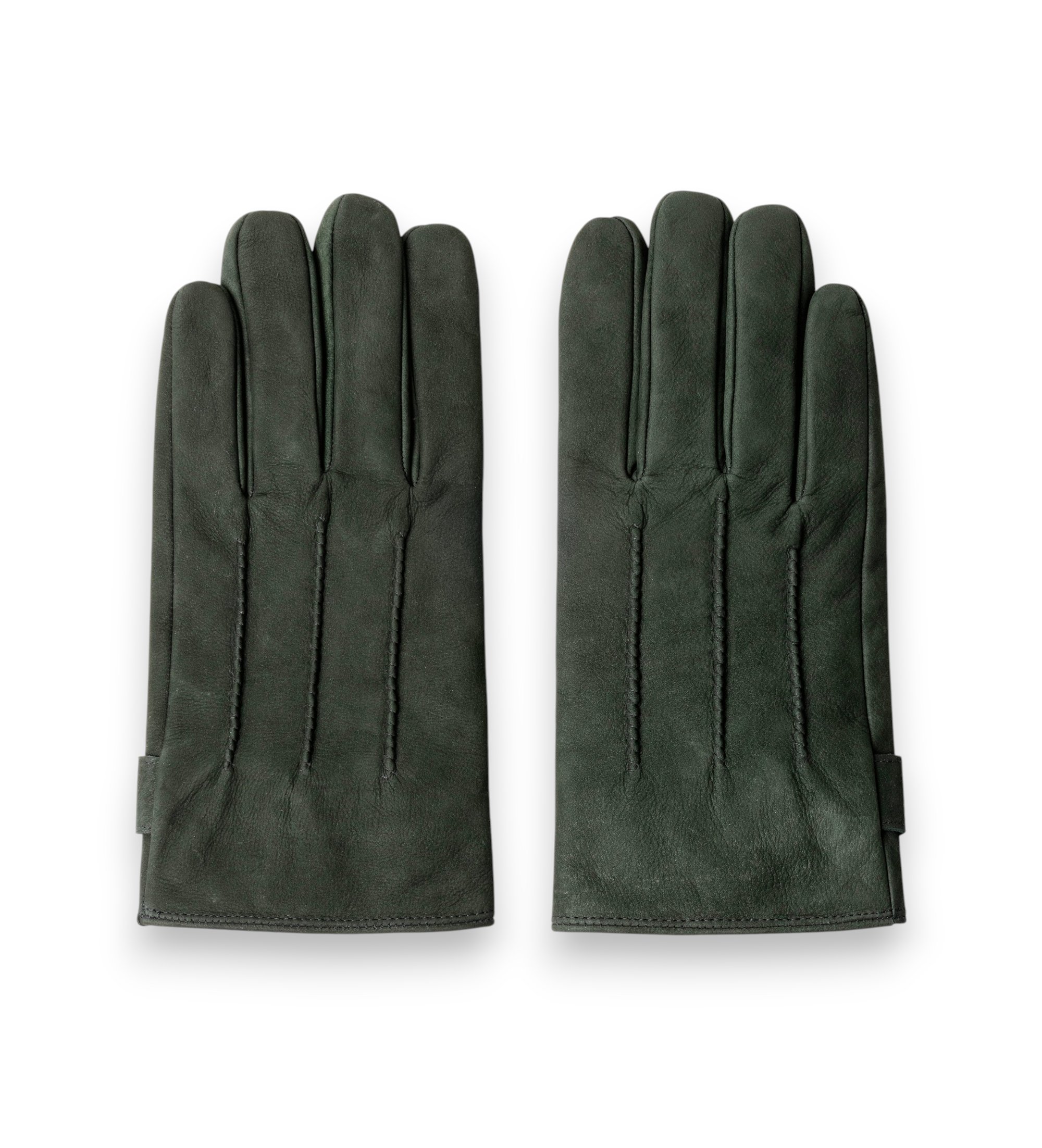 Hackett London für Herren. HM0400134 Commuter Nubuck Touch leather gloves in green (L), Lässig, Grün, Klassisch, Leder