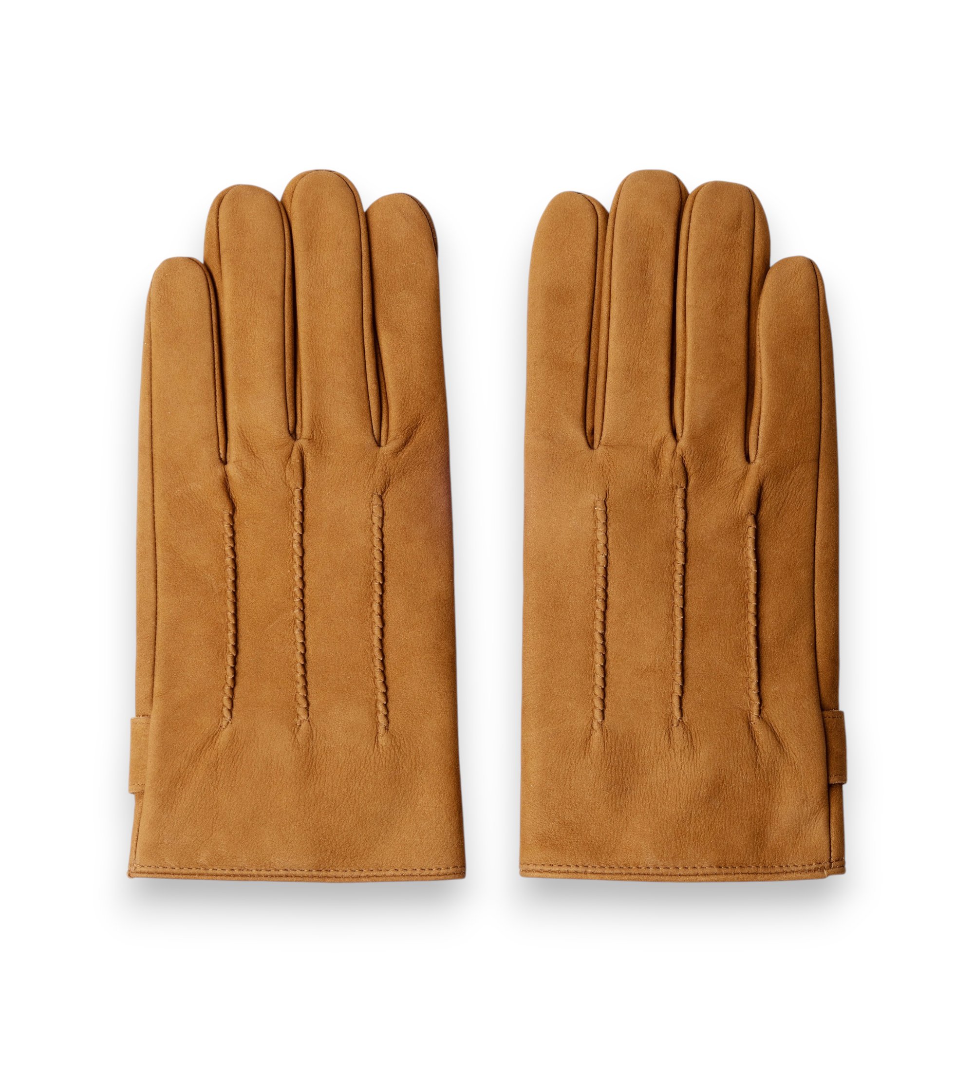 Hackett London für Herren. HM0400134 Braune Commuter Nubuck Touch Lederhandschuhe (M), Lässig, Klassisch