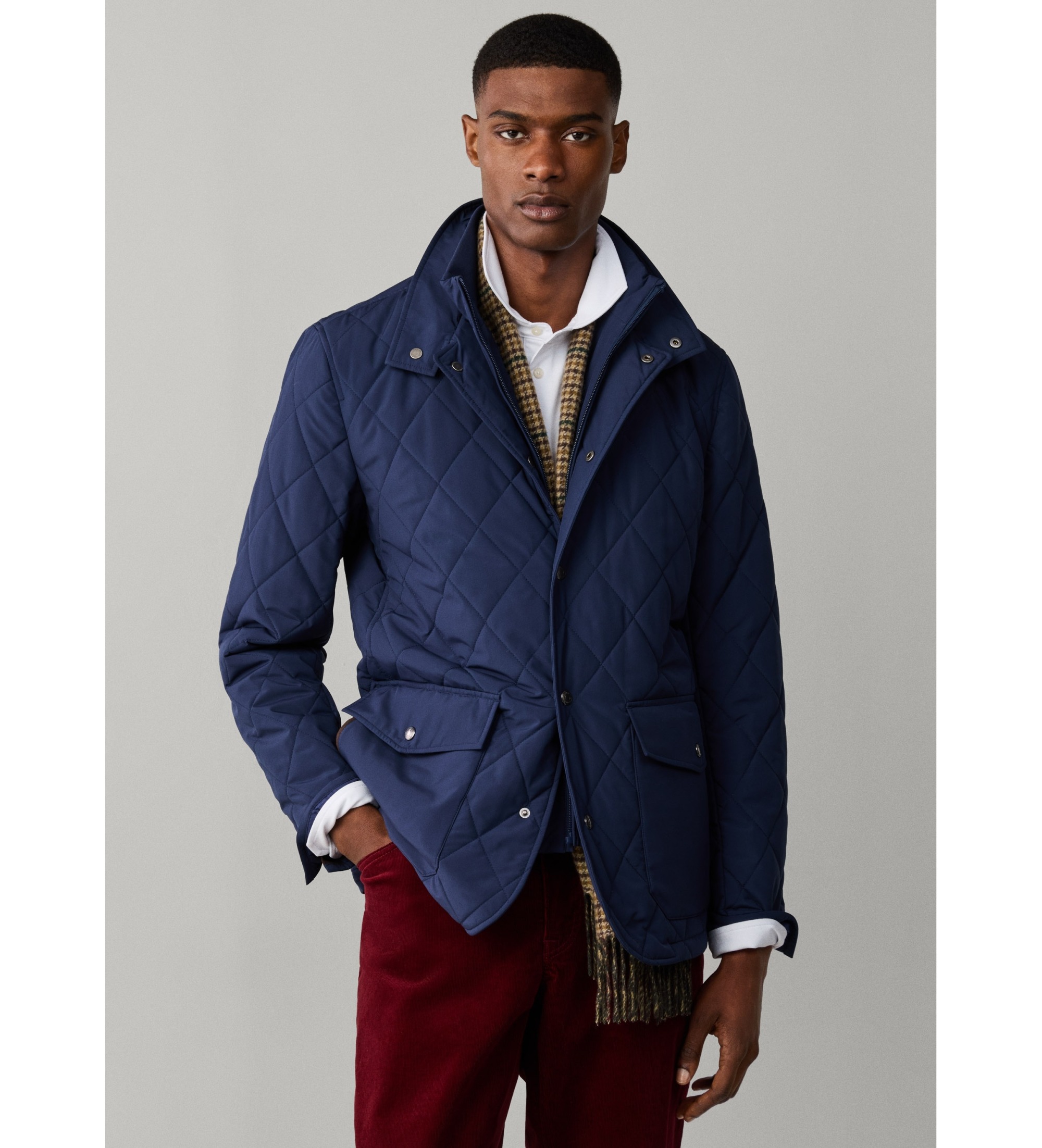 Hackett London für Herren. HM4000242 Paddock-Jacke Marineblau (L), Lässig, Klassisch, Polyester