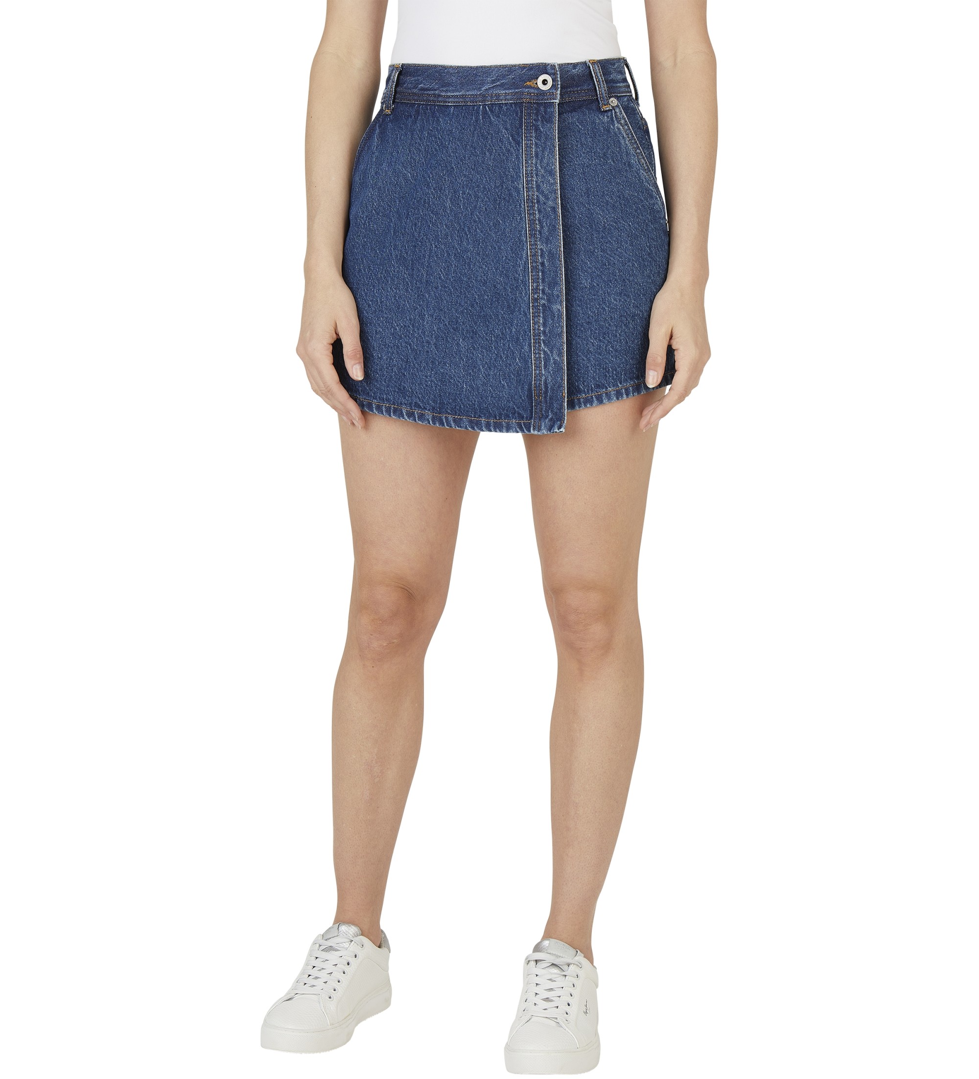 Pepe Jeans für Damen. PL801187ID3 Skort in normaler Passform Hw (31), Blau, Lässig, Baumwolle, Denim, Nachhaltig