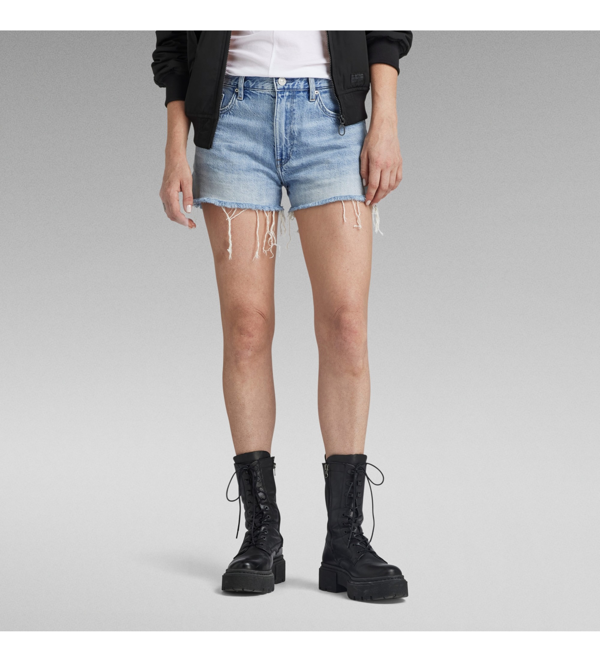 G-Star für Damen. D24376-D536-G339 Blaue Shorts ?True Raw Edge? (30), Lässig, Baumwolle, Denim