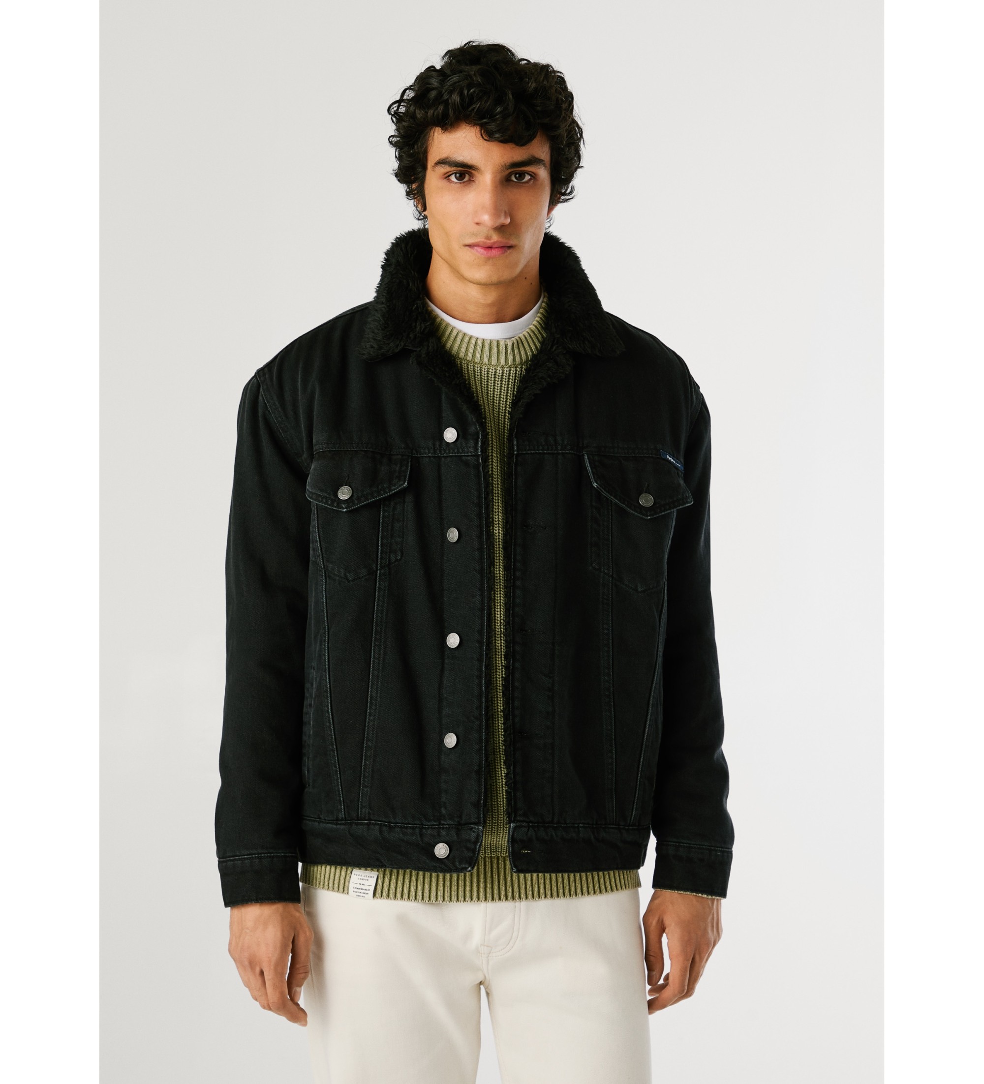 Pepe Jeans für Herren. PM40271609S0 Jacke, Regular-Passform, schwarz (M), Lässig, Baumwolle