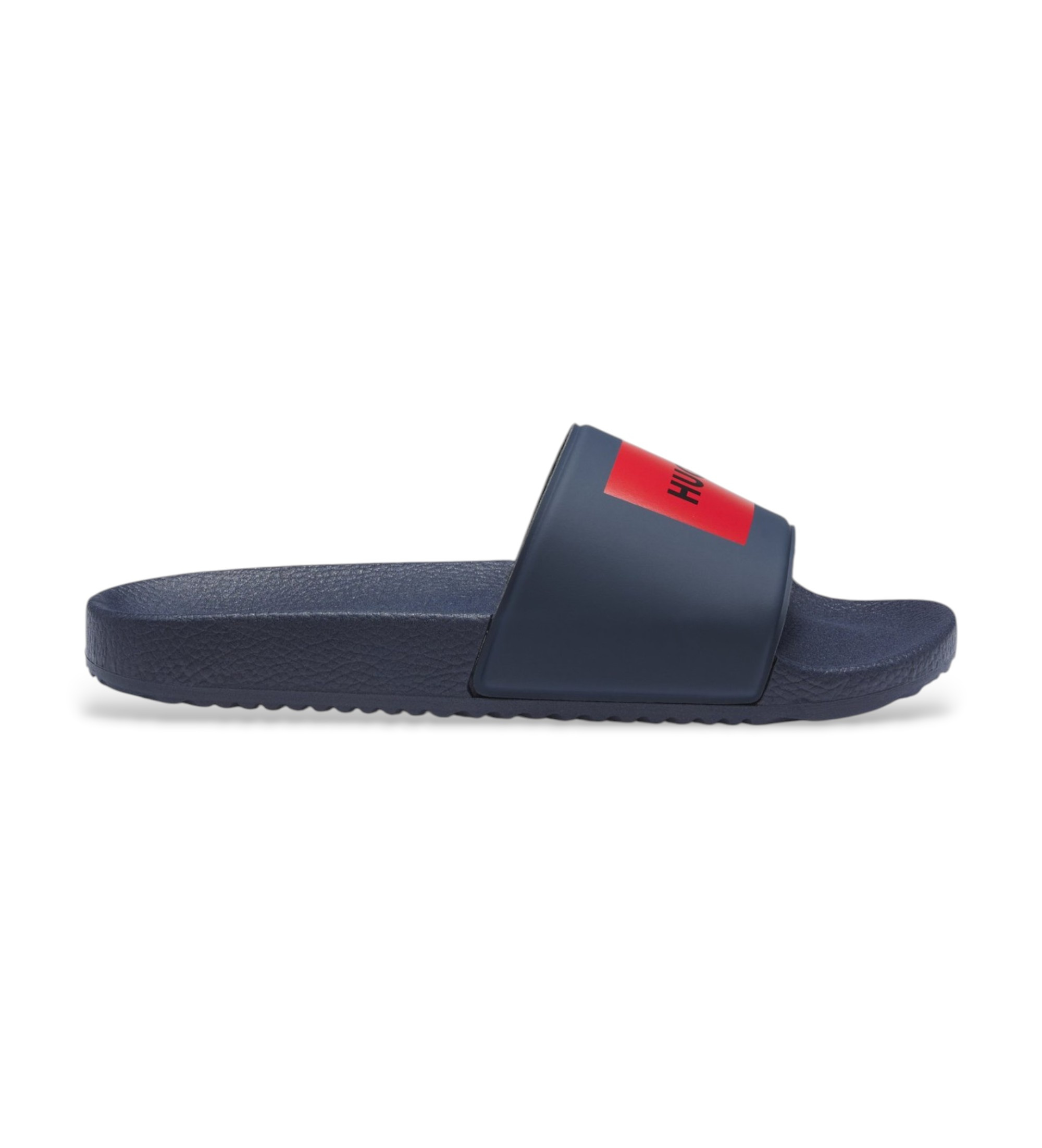 HUGO für Herren. 50548061 Flip-Flops mit Logo auf dem Riemen in Marineblau (42), Wohnung, Keine, Strandbekleidung