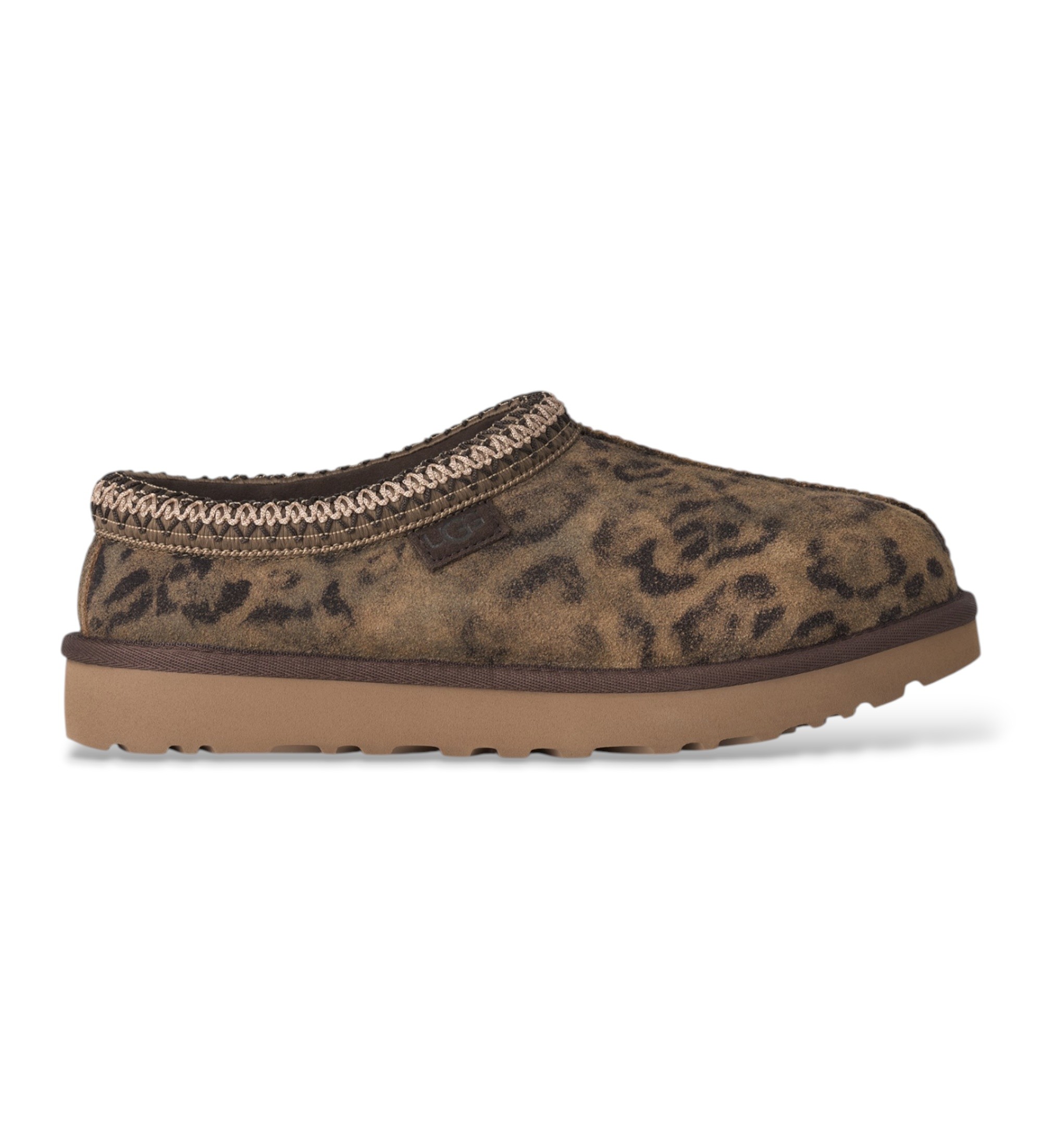UGGvoor vrouwen. 1180365 Tasman Spotted leren slippers bruin (41), Leer, Plat, Geen, Homewear, Dierenprint