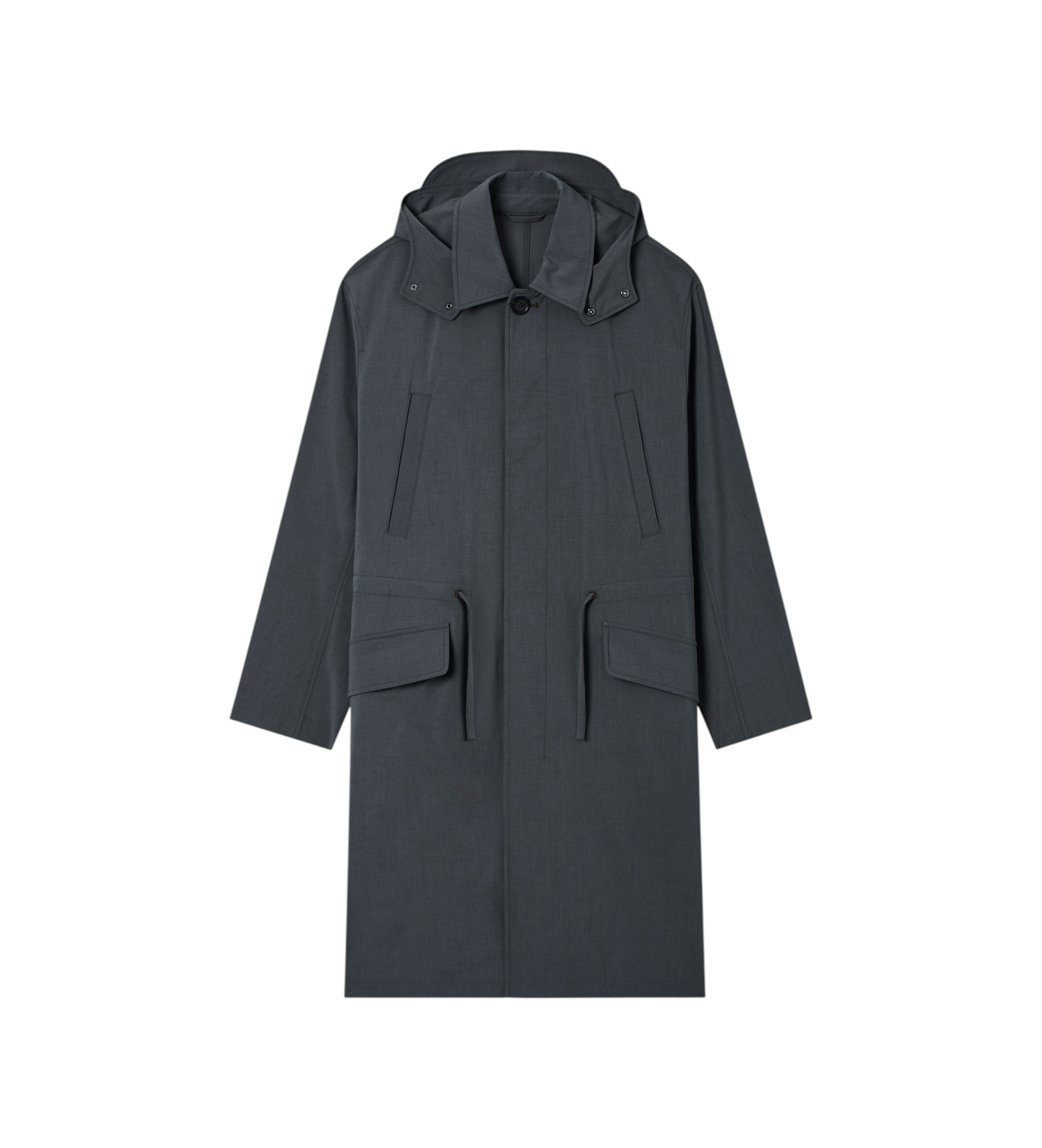 A|X Armani Exchange für Herren. XM001826AF22403U8144 Trenchcoat mit abnehmbarer Kapuze in Grau (M), Lässig, Polyester