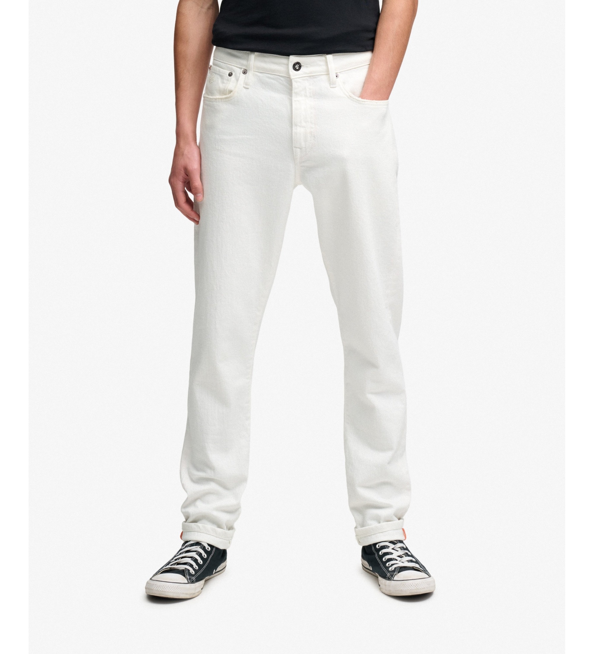 Superdry für Herren. M7010888A Vintage Slim Jeans weiß (32/32), Lässig, Baumwolle