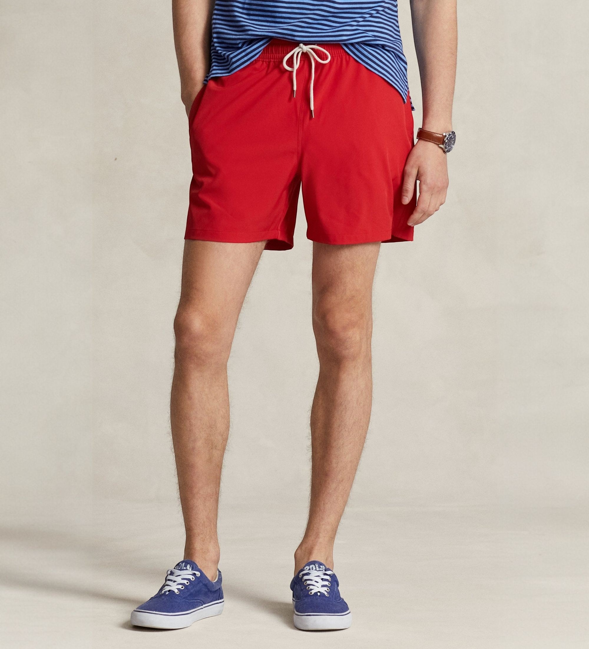 Polo Ralph Lauren für Herren. 710907255005 Bermuda-Badeshort Traveler rot (XS), Strandbekleidung, Recyceltes Polyester