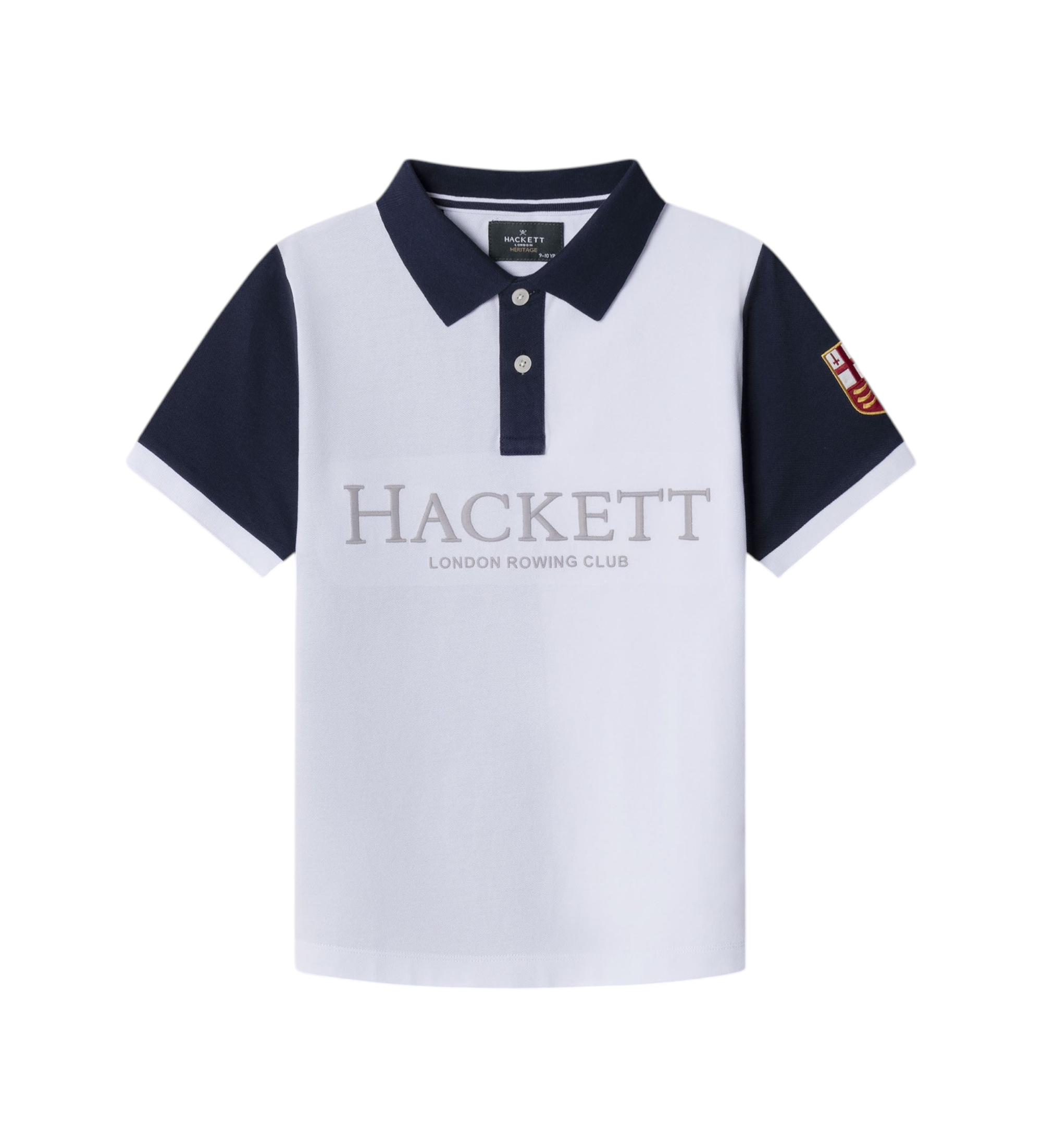 Hackett London für Jungen. HK5600024 Polo Heritage LRC weiß (15años= 170cm), Lässig, Baumwolle, Kurzarm, Kinderbekleidung