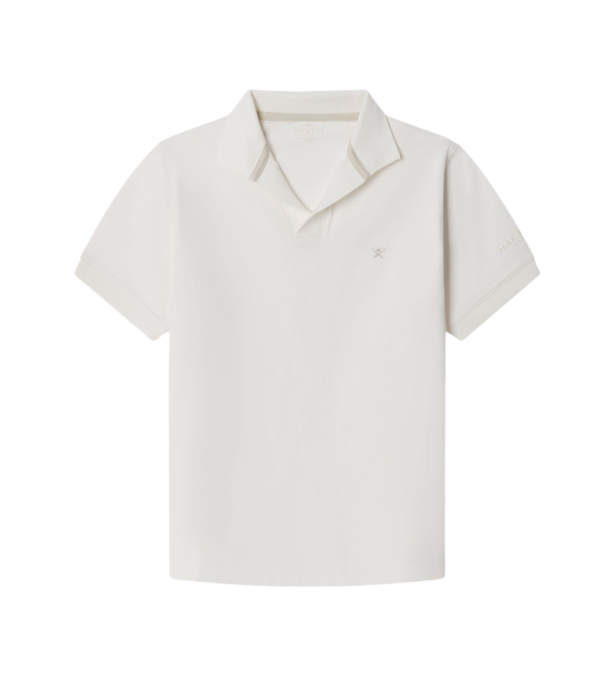 Hackett London für Jungen. HK5600014 Poloshirt Johnny Collar weiß (15años= 170cm), Lässig, Baumwolle, Kurzarm, Kinderbekleidung
