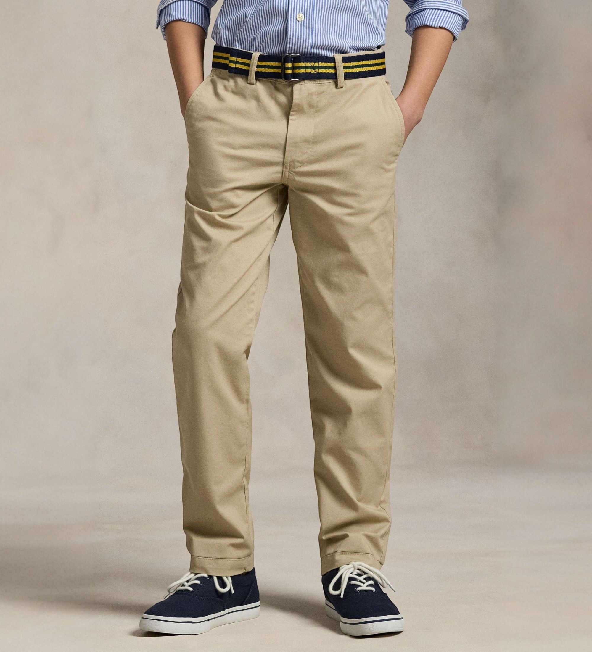 Polo Ralph Lauren für Jungen. 323855394002 Elastische Twillhose Slim Fit in Beige (10/11años= 150/155cm), Lässig, Baumwolle, Klassisch, Kind