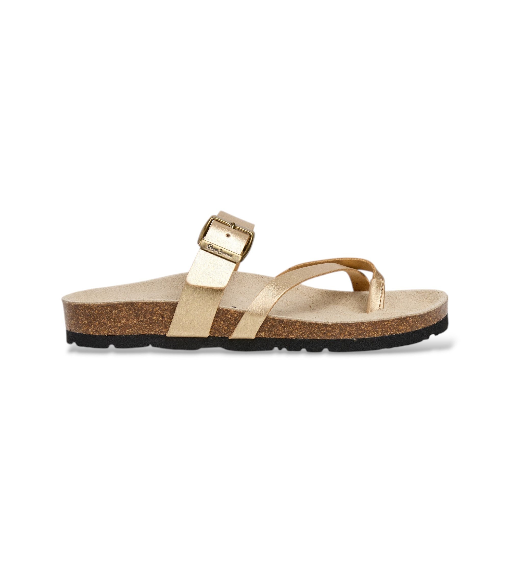 Pepe Jeans für Damen. PLS800001 Oban Cool Sandalen gold (37), Wohnung, Schnalle, Lässig