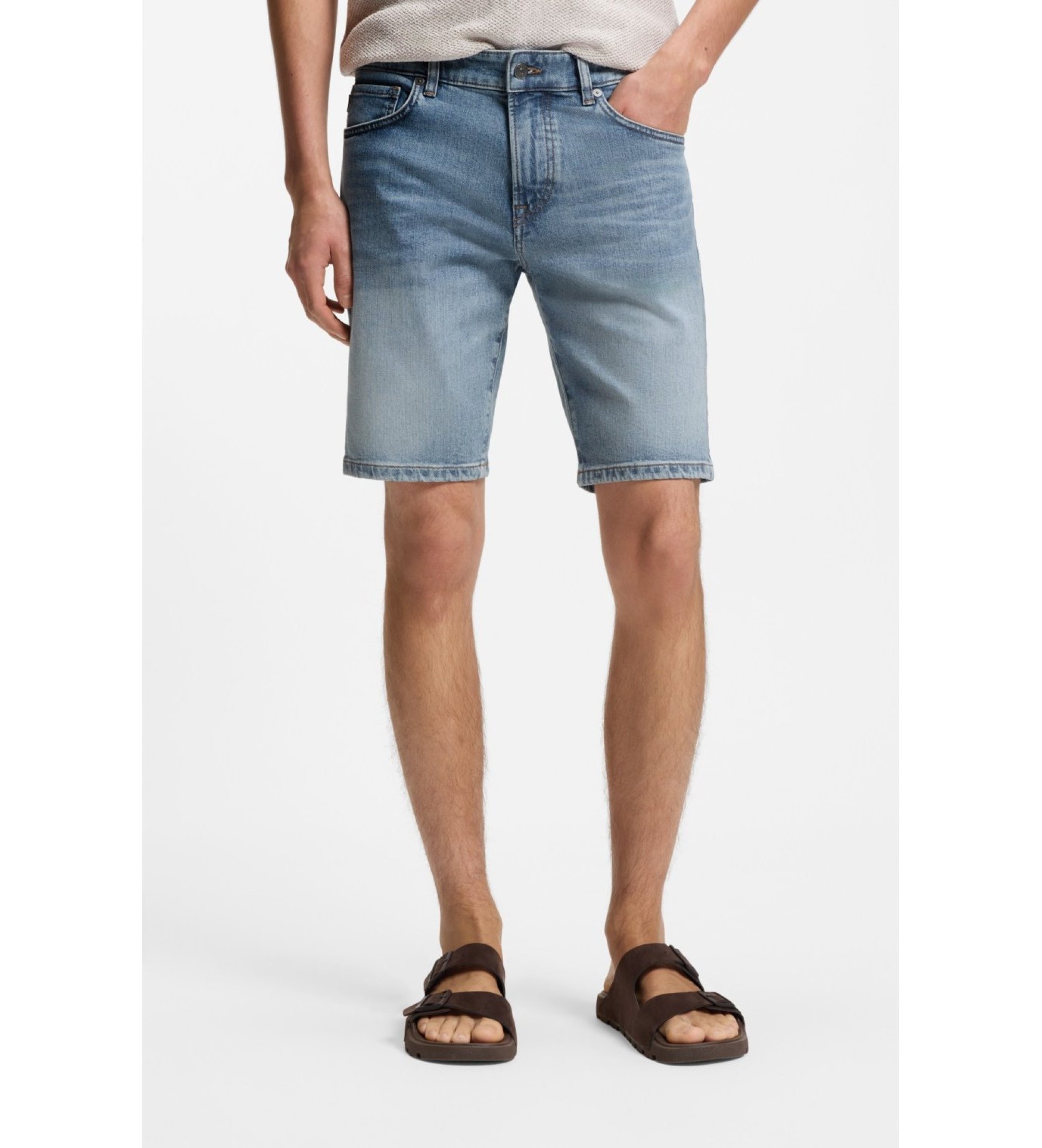 BOSS für Herren. 50559892 Shorts Maine blau (35), Lässig, Baumwolle, Denim