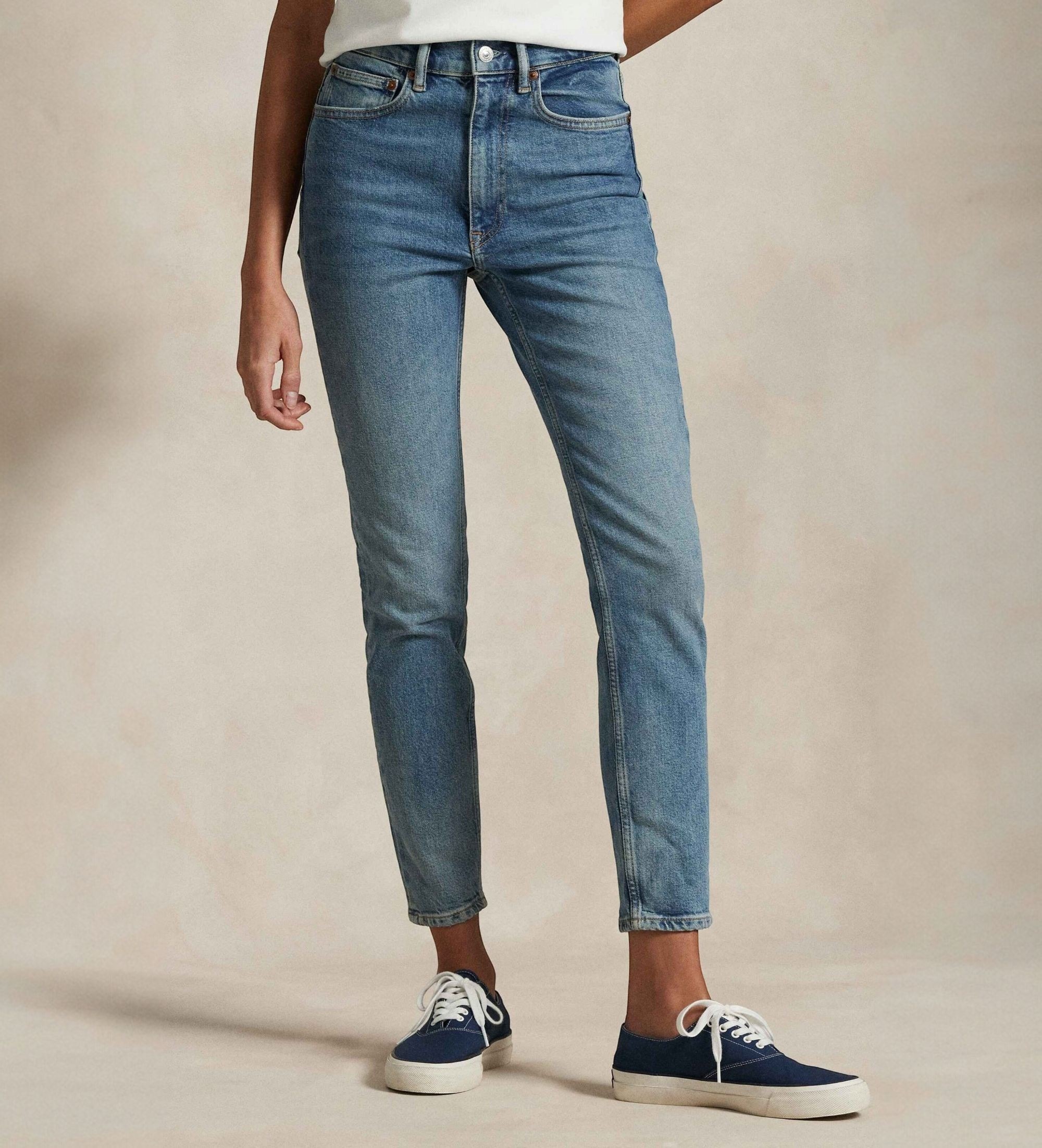 Polo Ralph Lauren für Damen. 211969391001 Super Slim Jeans mit hoher Taille in Blau (30/32), Lässig, Baumwolle, Denim