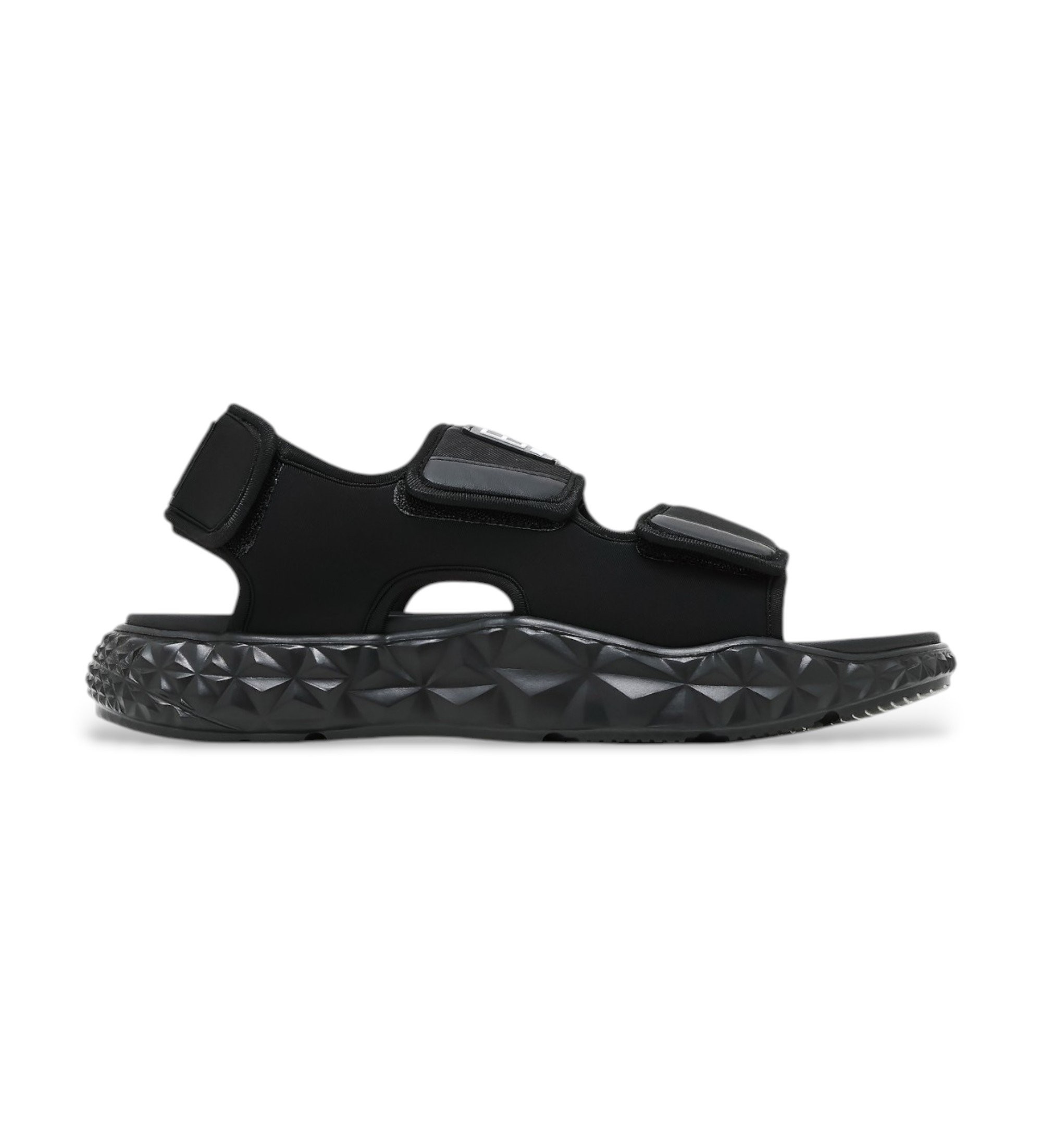 EA7 Unisex. 7X000667_AF23654 Sandalen Water Kombat schwarz (45), Stoff, Wohnung, Klettverschluss, Lässig, Strandbekleidung