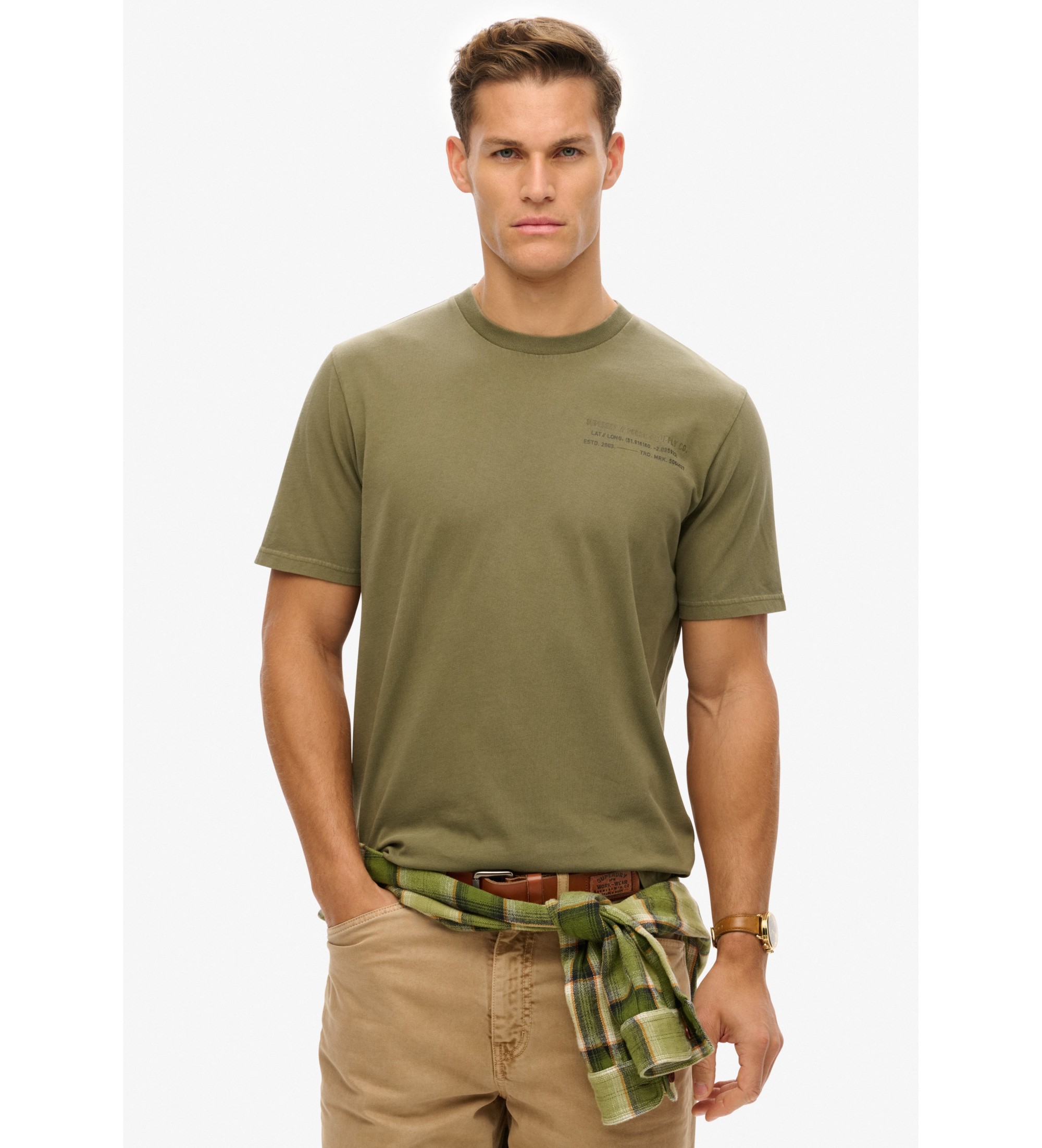 Superdry für Herren. M1012116A Utility Sport Grafik-T-Shirt grün (L), Lässig, Baumwolle, Kurzarm