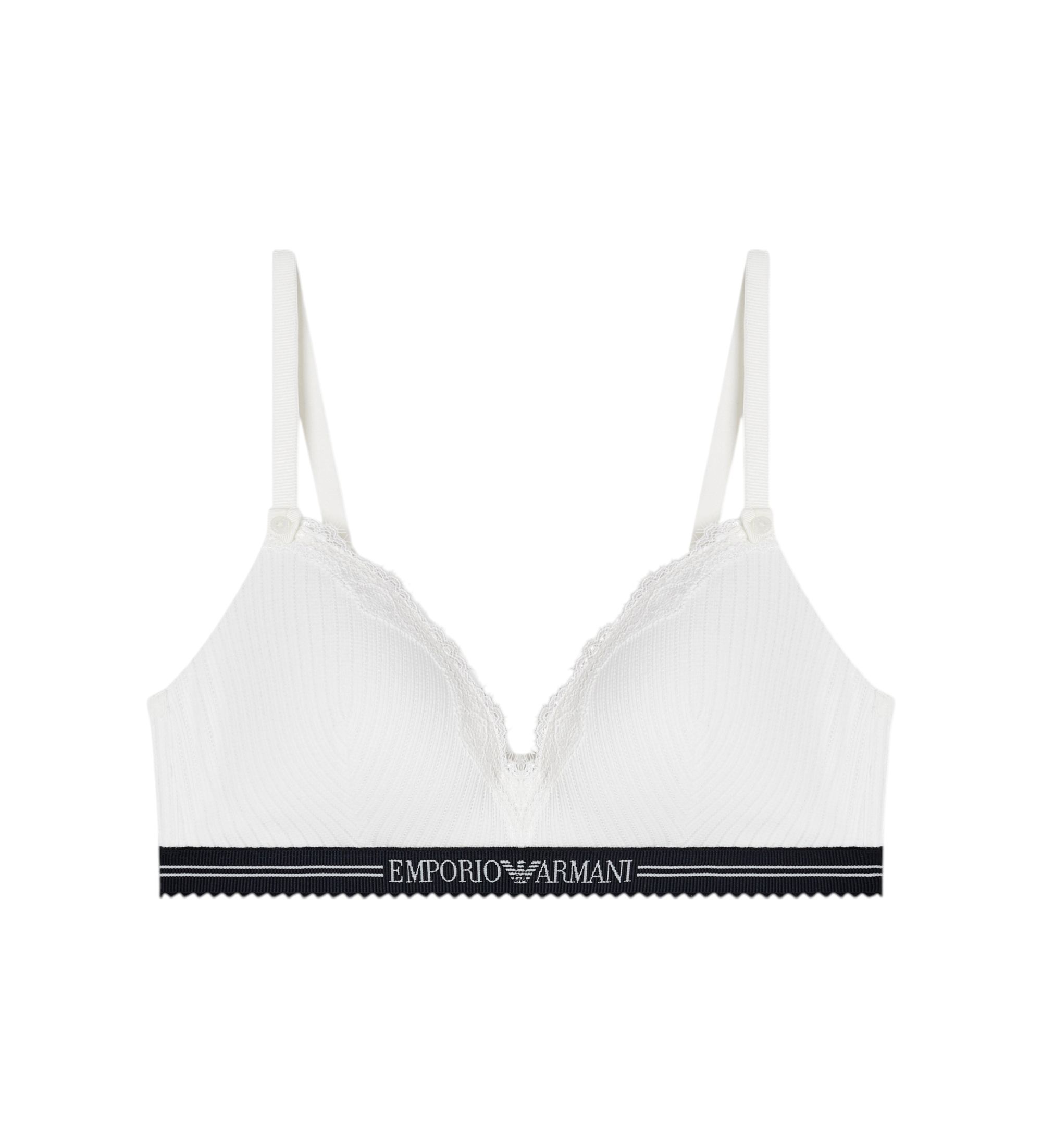 Emporio Armani für Damen. EW000442_AF19034 Gepolsterter BH weiß (M), Heimtextilien, Baumwolle