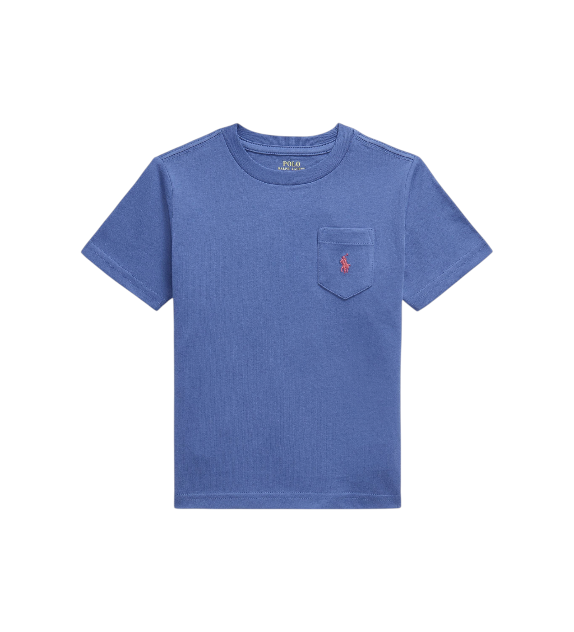 Polo Ralph Lauren für Jungen. 322970333506 Strick-T-Shirt aus Baumwolle mit Tasche Blau (5años= 117/123cm), Lässig, Kurzarm, Kinderbekleidun