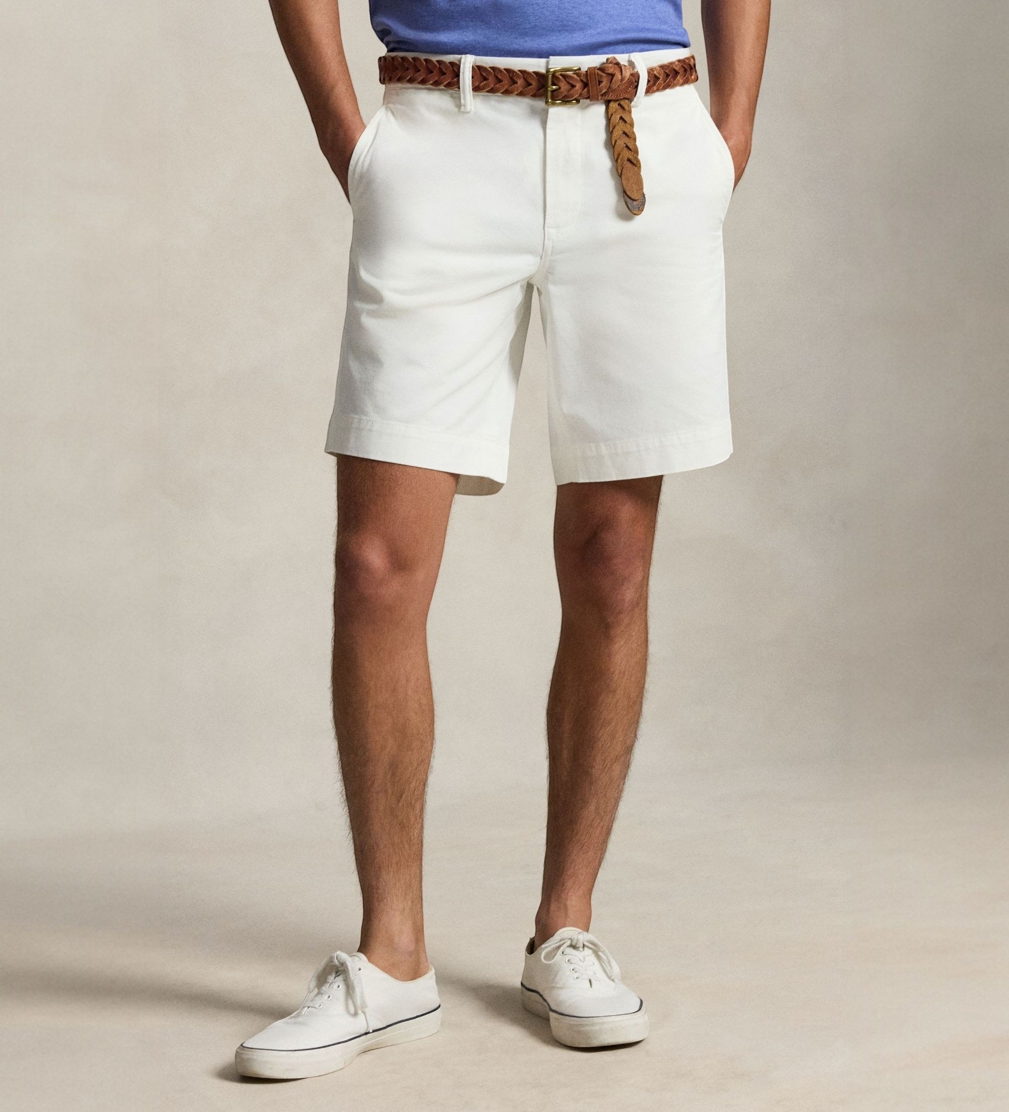 Polo Ralph Lauren für Herren. 710799213022 Chino-Shorts Straight Fit weiß (42), Lässig, Baumwolle