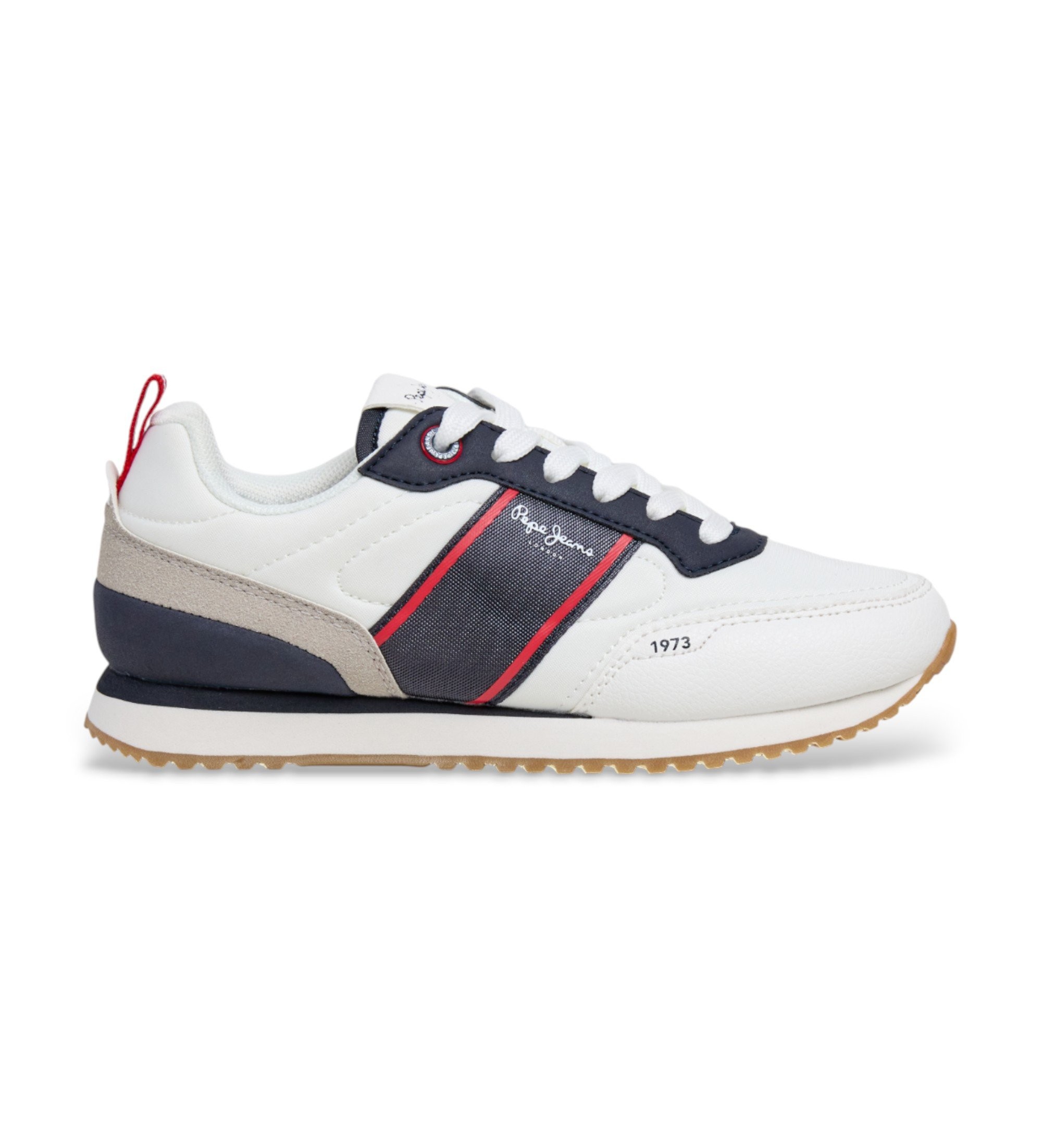 Pepe Jeans Unisex für Kinder. PBS400007 Sneaker Dublin Sport weiß (35), Wohnung, Schnürsenkel, Lässig, Kinderbekleidung