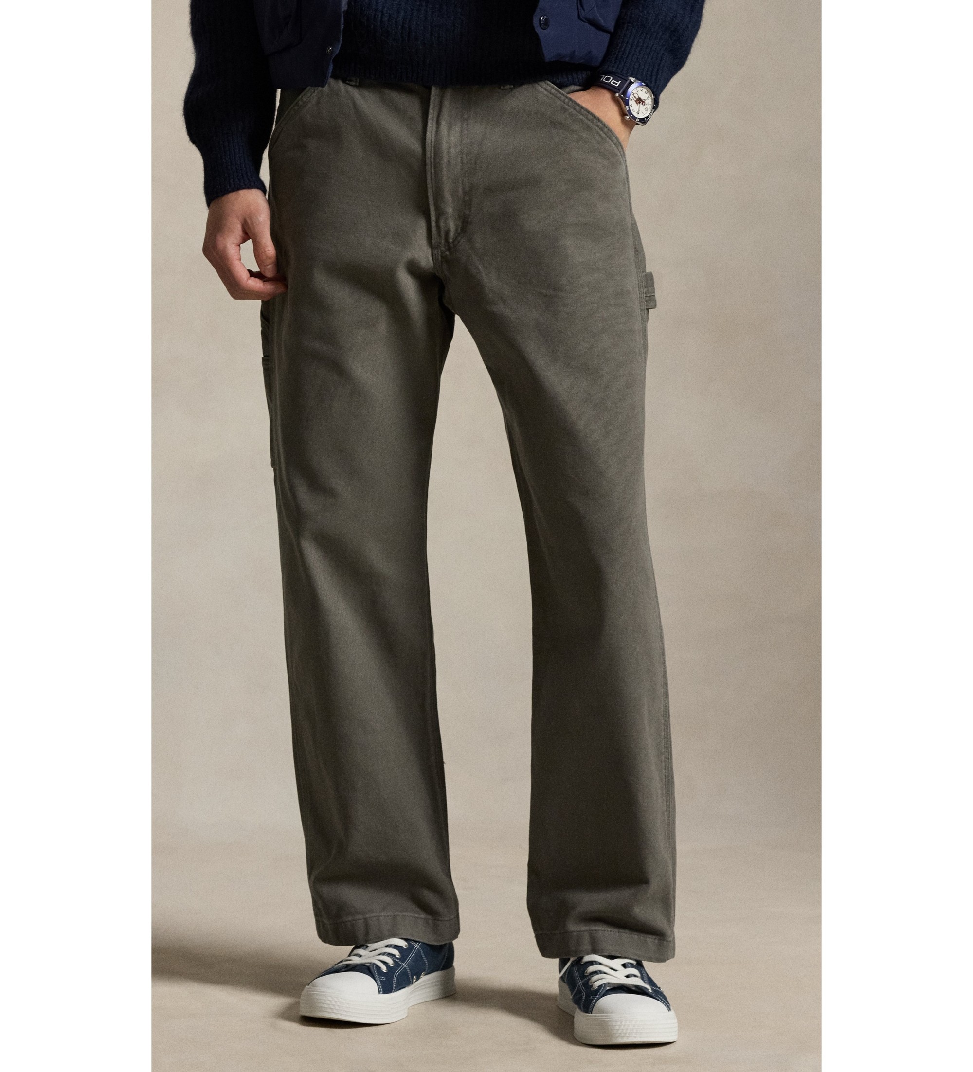 Polo Ralph Lauren für Herren. 710979391003 Zimmermannshose aus Segeltuch von Polo grau (32/32), Lässig, Baumwolle