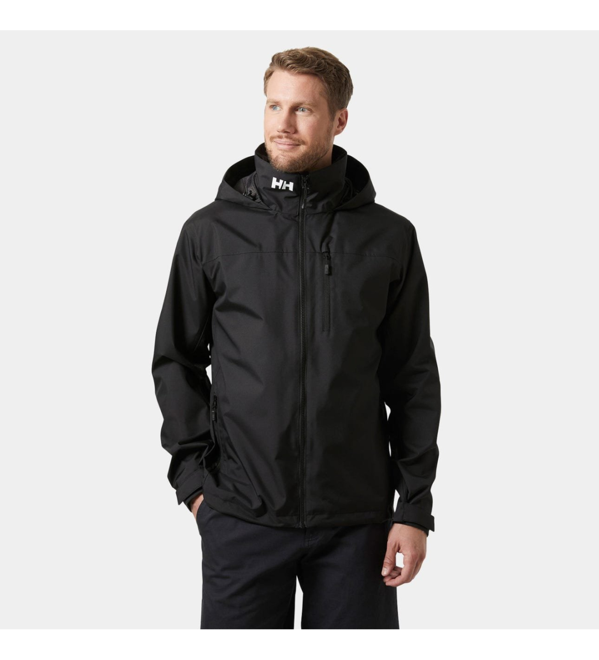 Helly Hansenvoor mannen. 34443 Crew Hooded 2.0 zeiljack zwart (4XL), Polyester, Buiten