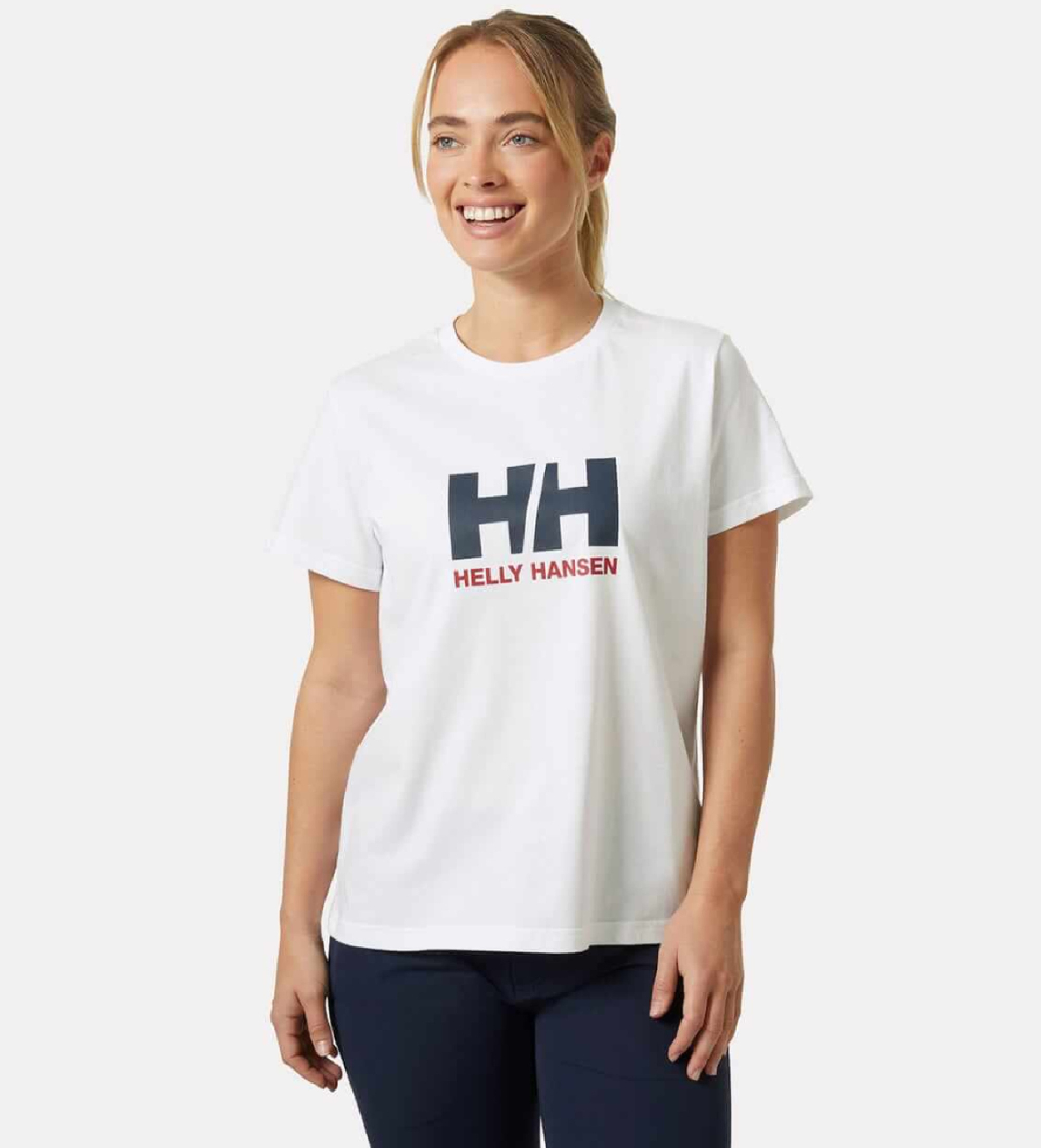 Helly Hansenvoor vrouwen. 54593 Logo 3.0 T-shirt wit (S), Casual, Katoen, Korte mouwen