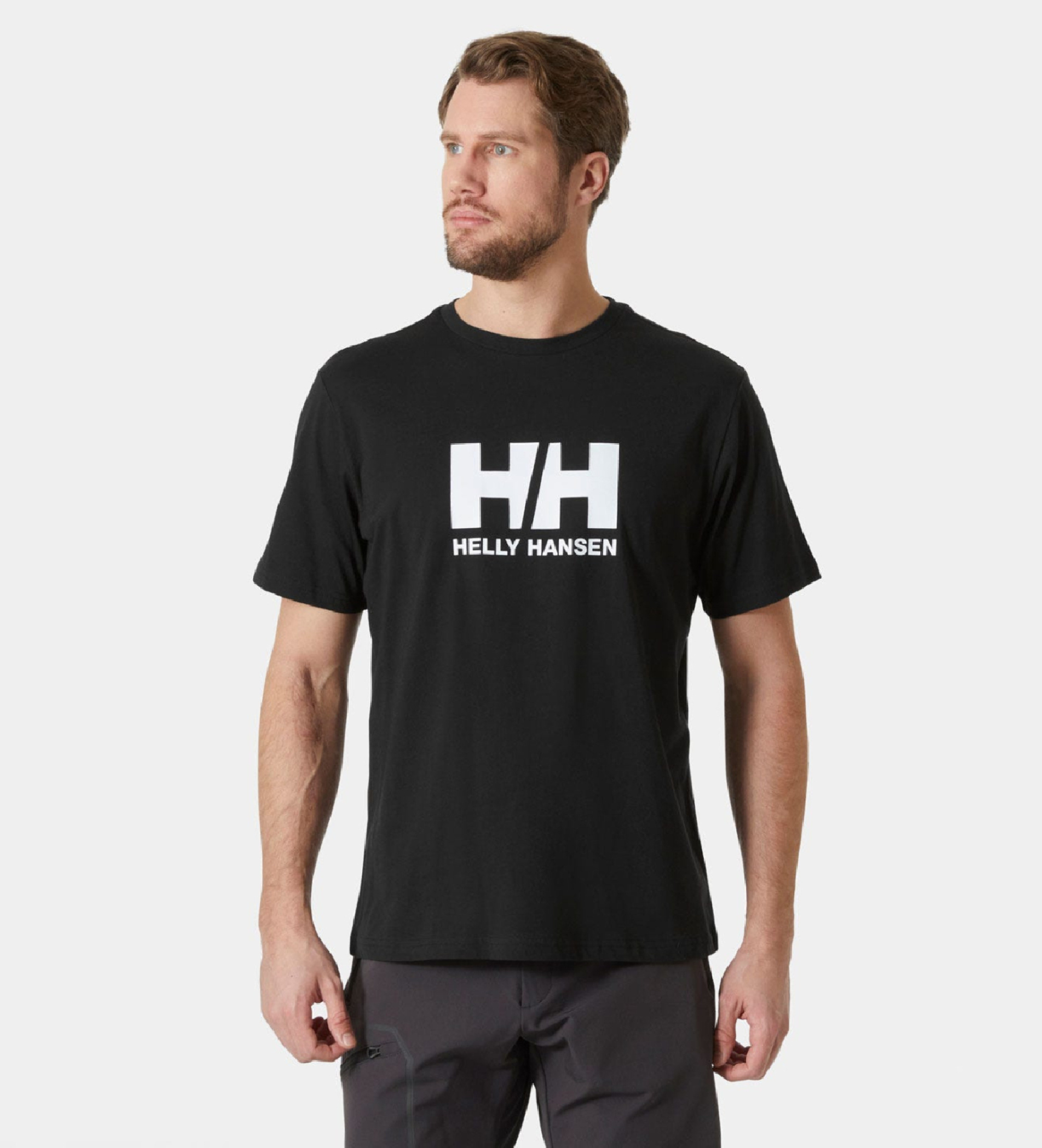 Helly Hansenvoor mannen. 54596 Logo T-shirt 3.0 zwart (4XL), Casual, Katoen, Korte mouwen