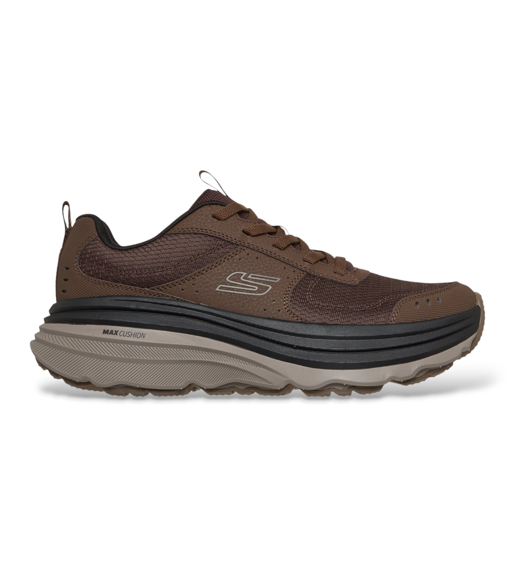 Skechers für Herren. 237818 Relaxed Fit: Max Cushioning Zirrus - Zirrostratus Sneaker braun (46), Wohnung, Schnürsenkel, Keine, Lässig, Spor