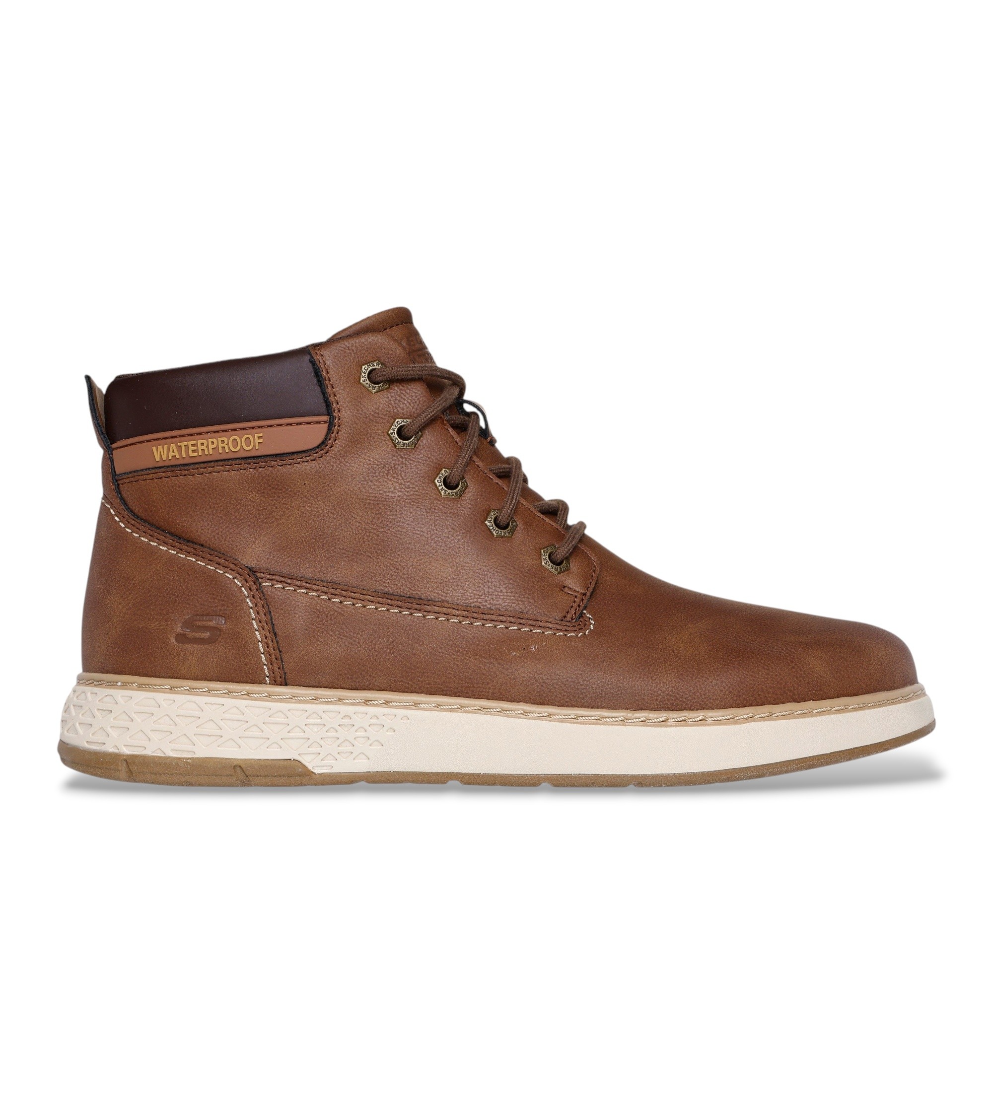 Skechers für Herren. 205235 Waterproof Stiefeletten Relaxed Fit: Garlan - Deno braun (45), Wohnung, Schnürsenkel, Lässig