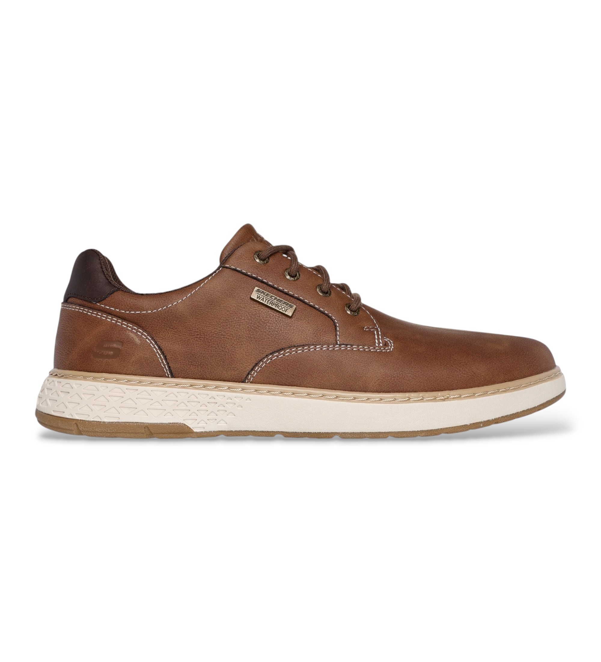 Skechers für Herren. 205234 Waterproof Relaxed Fit Sneaker: Garlan - Pryor braun (41), Wohnung, Schnürsenkel, Lässig