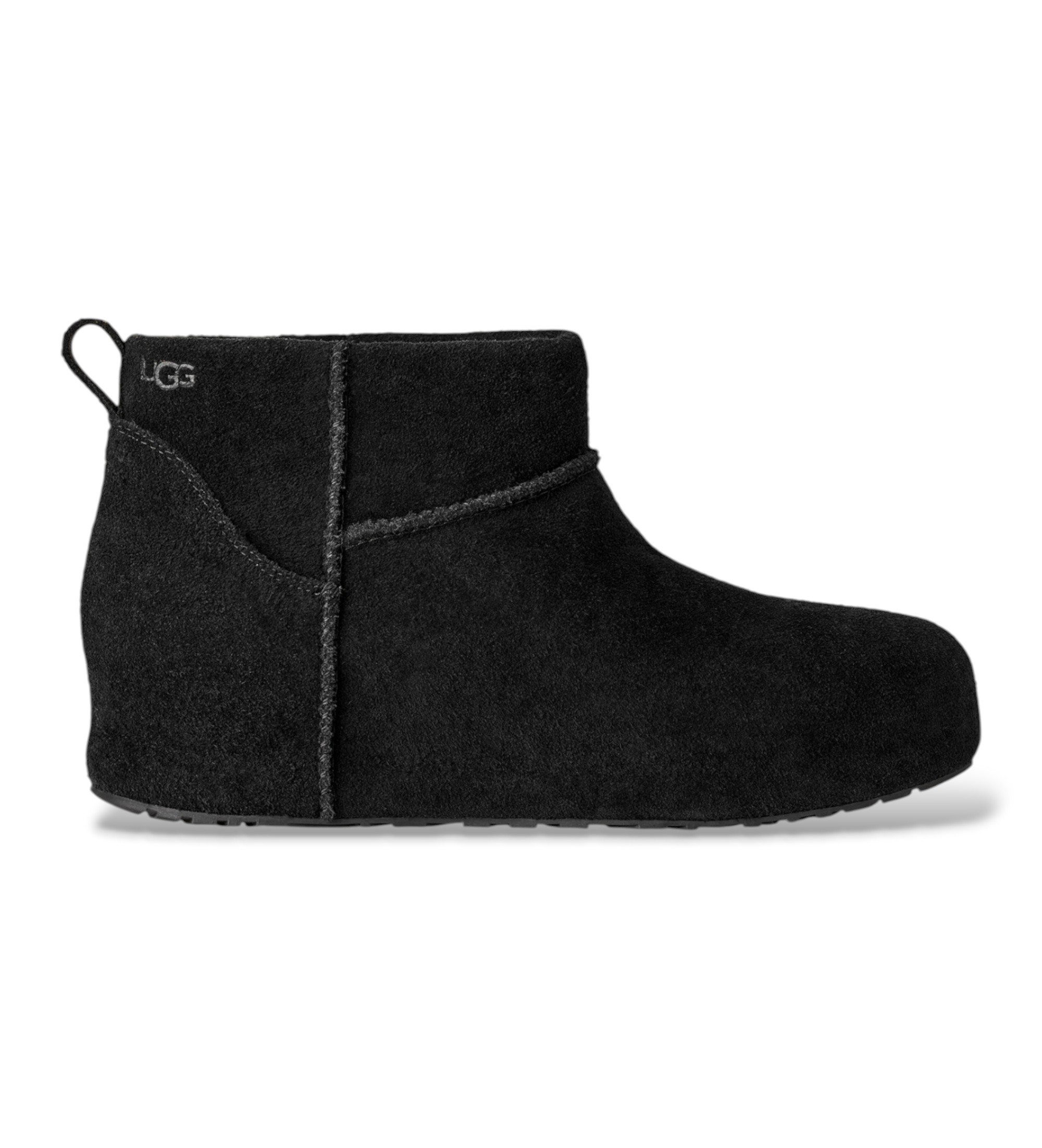 UGG für Damen. 1180412 Stiefeletten aus Leder Classic Mini Enwrap schwarz (37), Wohnung, Keine, Lässig