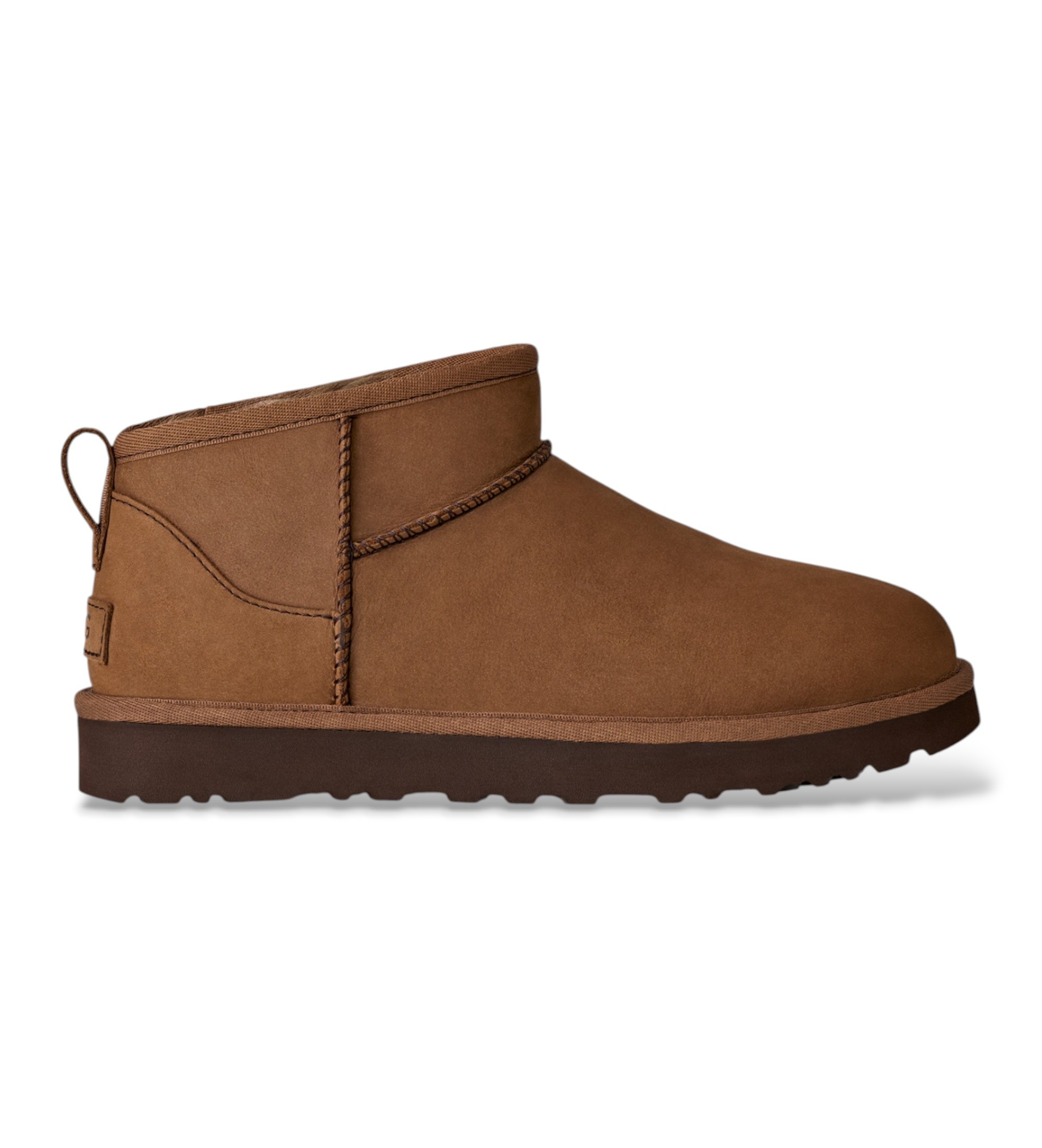 UGG für Damen. 1184556 Braune Nubukleder Classic Ultra Mini Stiefeletten (39), Wohnung, Nobuck, Keine, Lässig, Heimtextilien