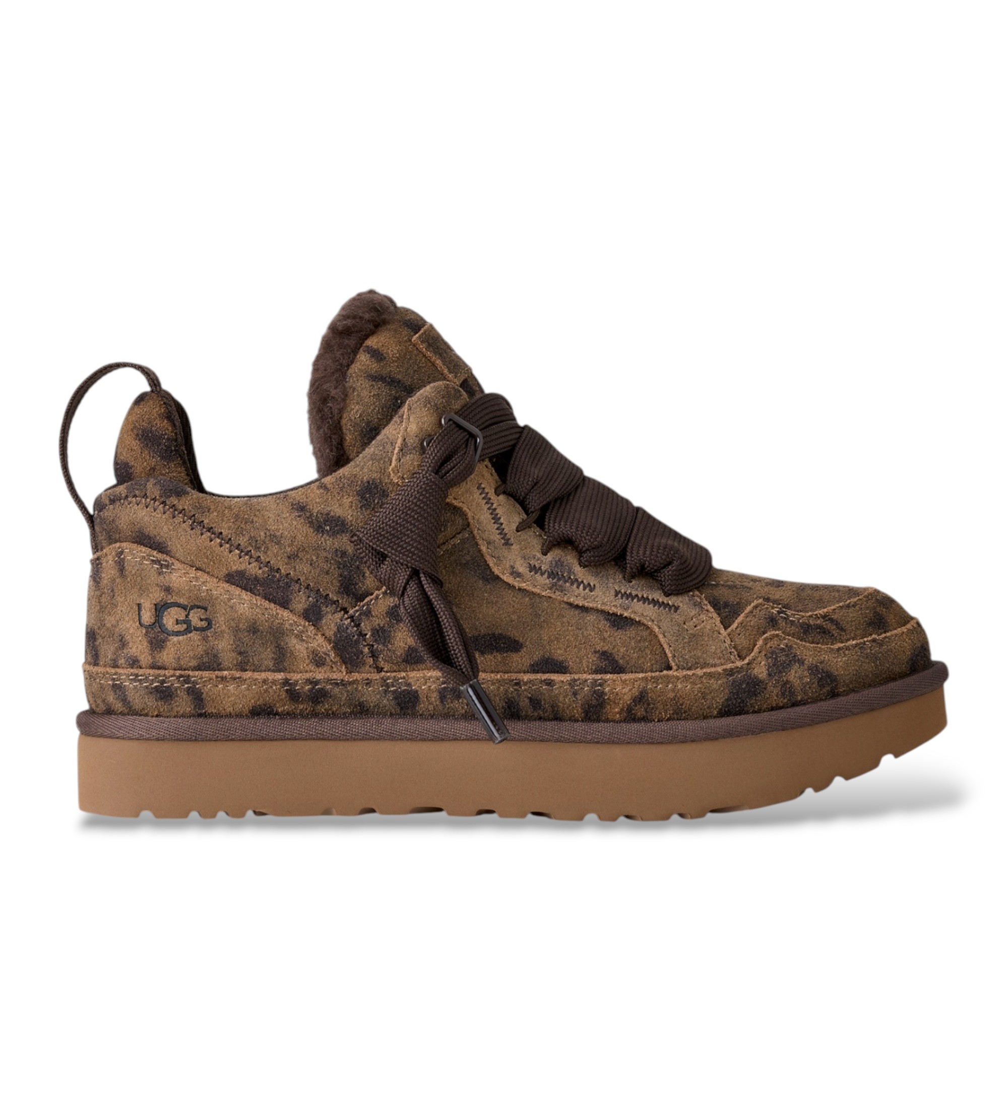 UGG für Damen. 1187485 Lowmel Spotted Ledersneaker braun (37), Wohnung, Schnürsenkel, Lässig