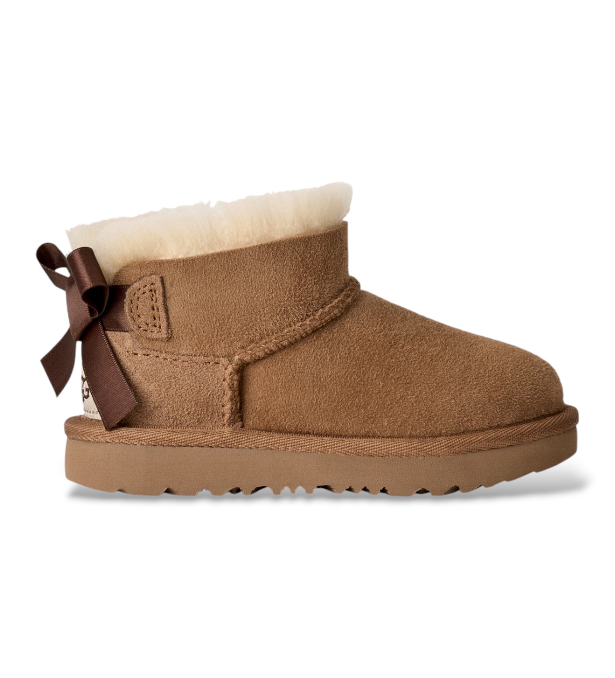 UGG Unisex für Kinder. 1185920T Ultra Mini Bailey Bow Lederstiefeletten braun (25), Wohnung, Keine, Lässig, Kinderbekleidung
