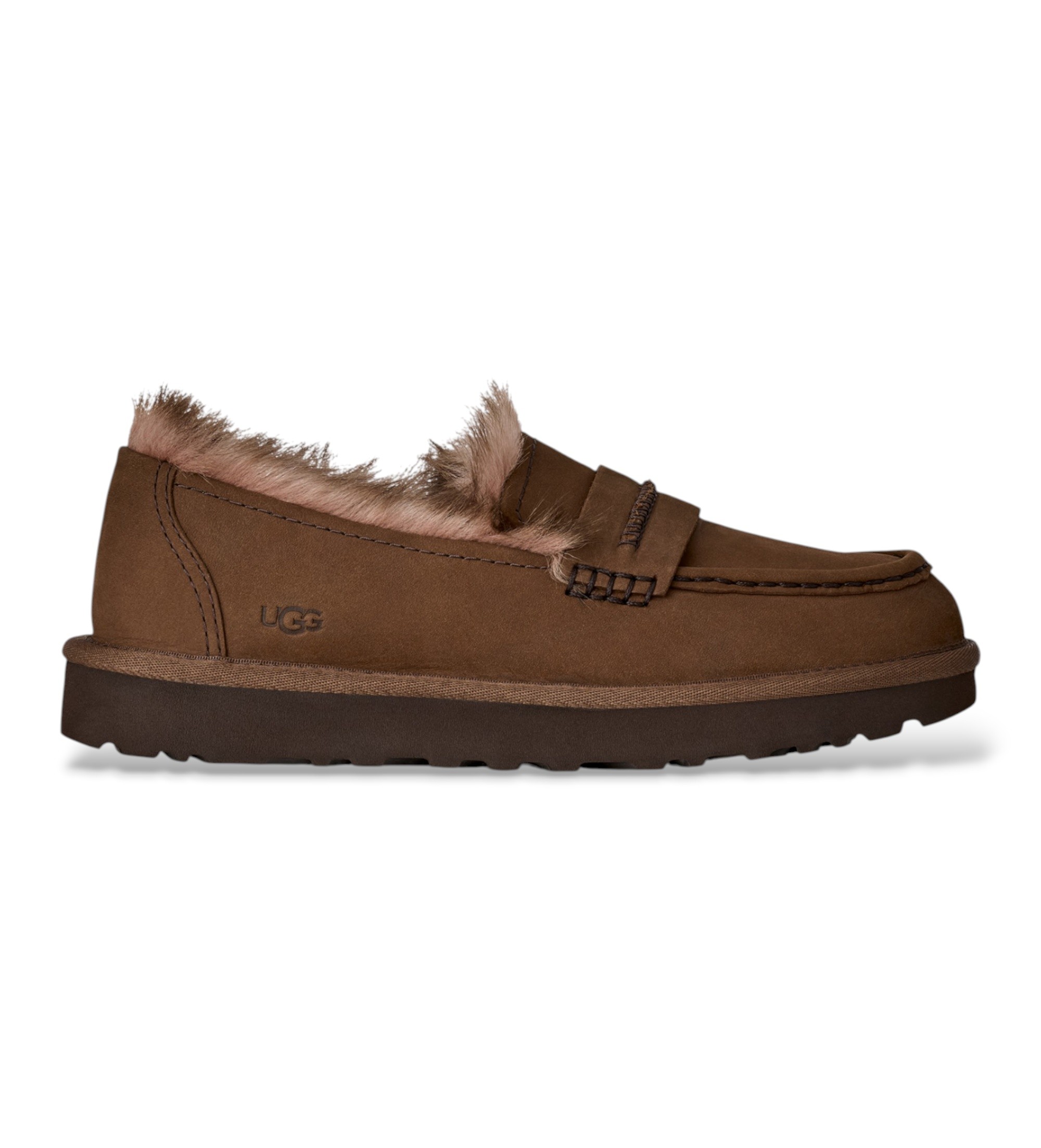 UGG für Damen. 1183310 Mokassins aus Leder Ellis Nubuck Loafer braun (37), Wohnung, Nobuck, Keine, Lässig