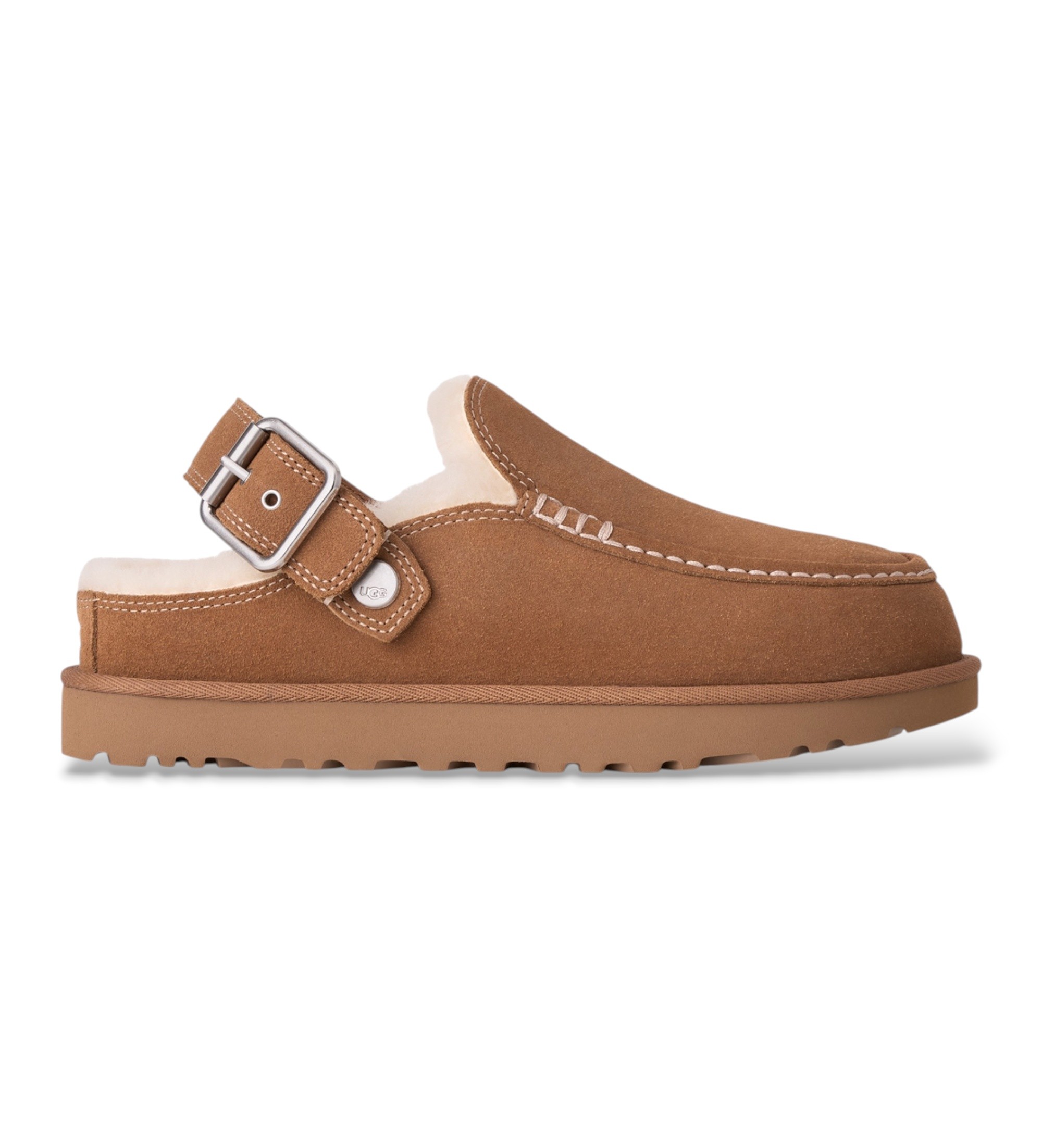 UGGvoor vrouwen. 1180251 Goldenstar Evelina Clog leren klompen bruin (39), Leer, Plat, Geen, Casual