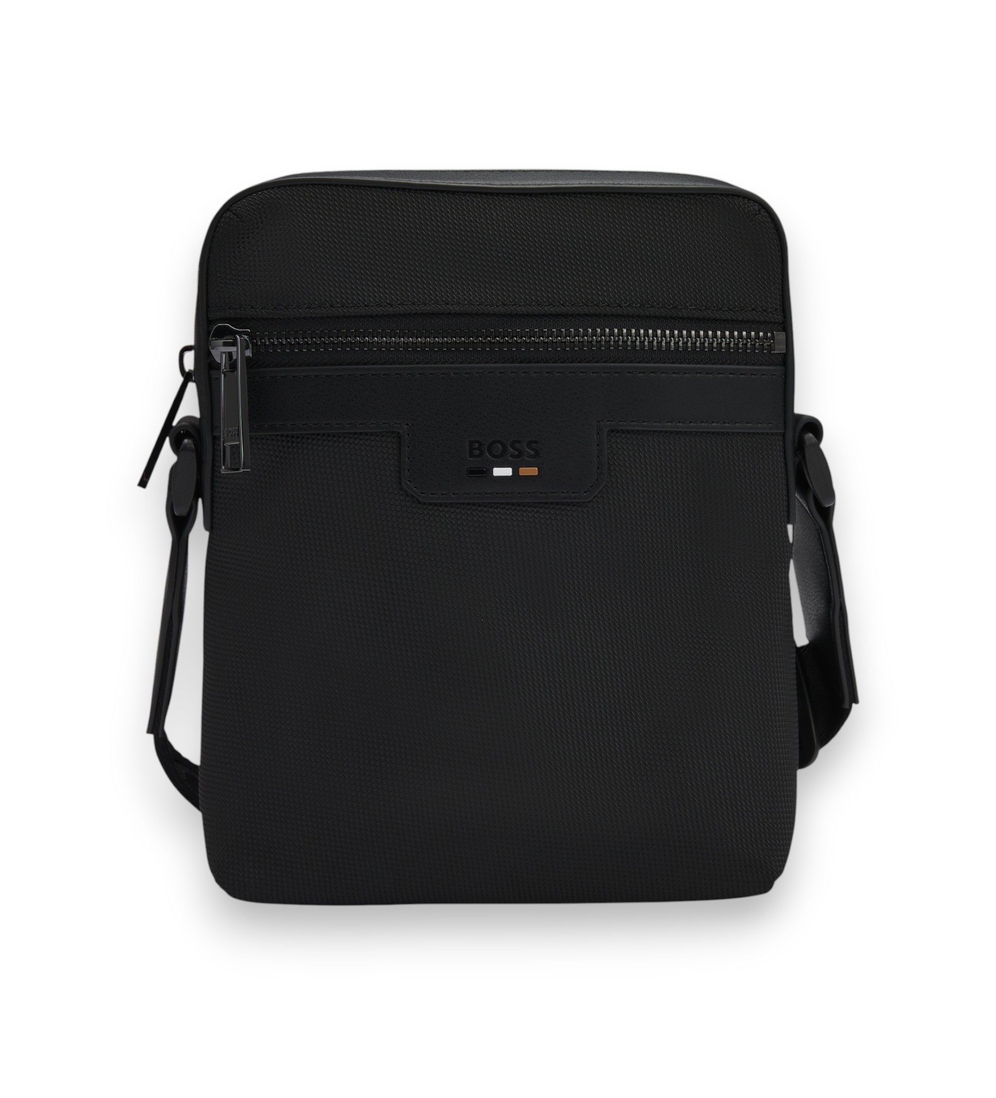 BOSS für Herren. 50536169 Schwarze Ray Zip Tasche (OSFA), Lässig, Recyceltes Polyester