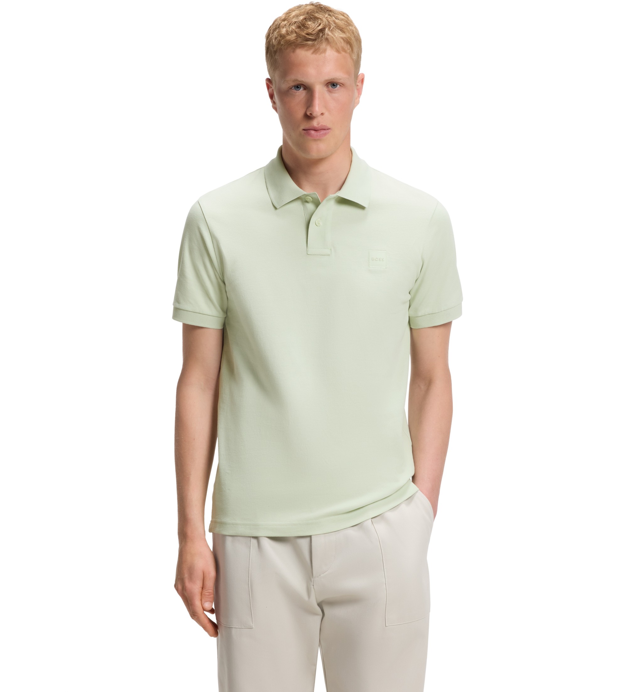 BOSS für Herren. 50507803 Passagier Polo grün (S), Lässig, Baumwolle, Kurzarm