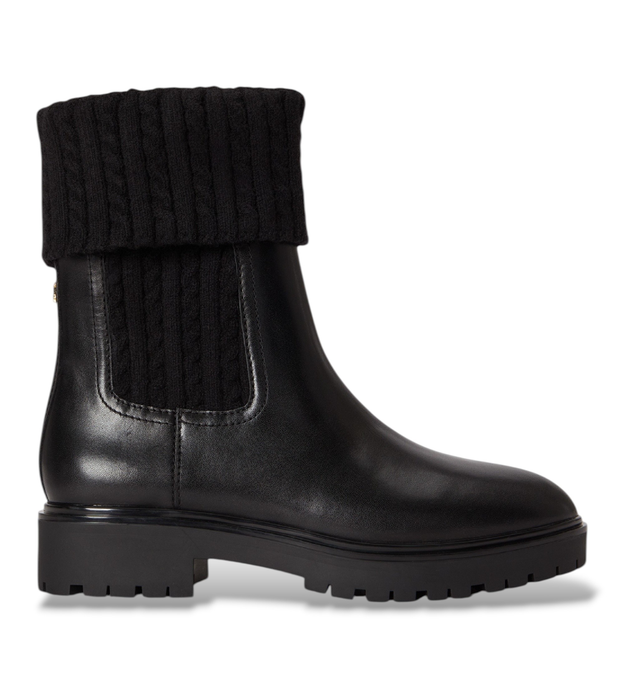 Lauren Ralph Lauren für Damen. 802P17088001 Allyson Stiefeletten aus Leder schwarz (36), 1 bis 3 cm, Keine, Lässig