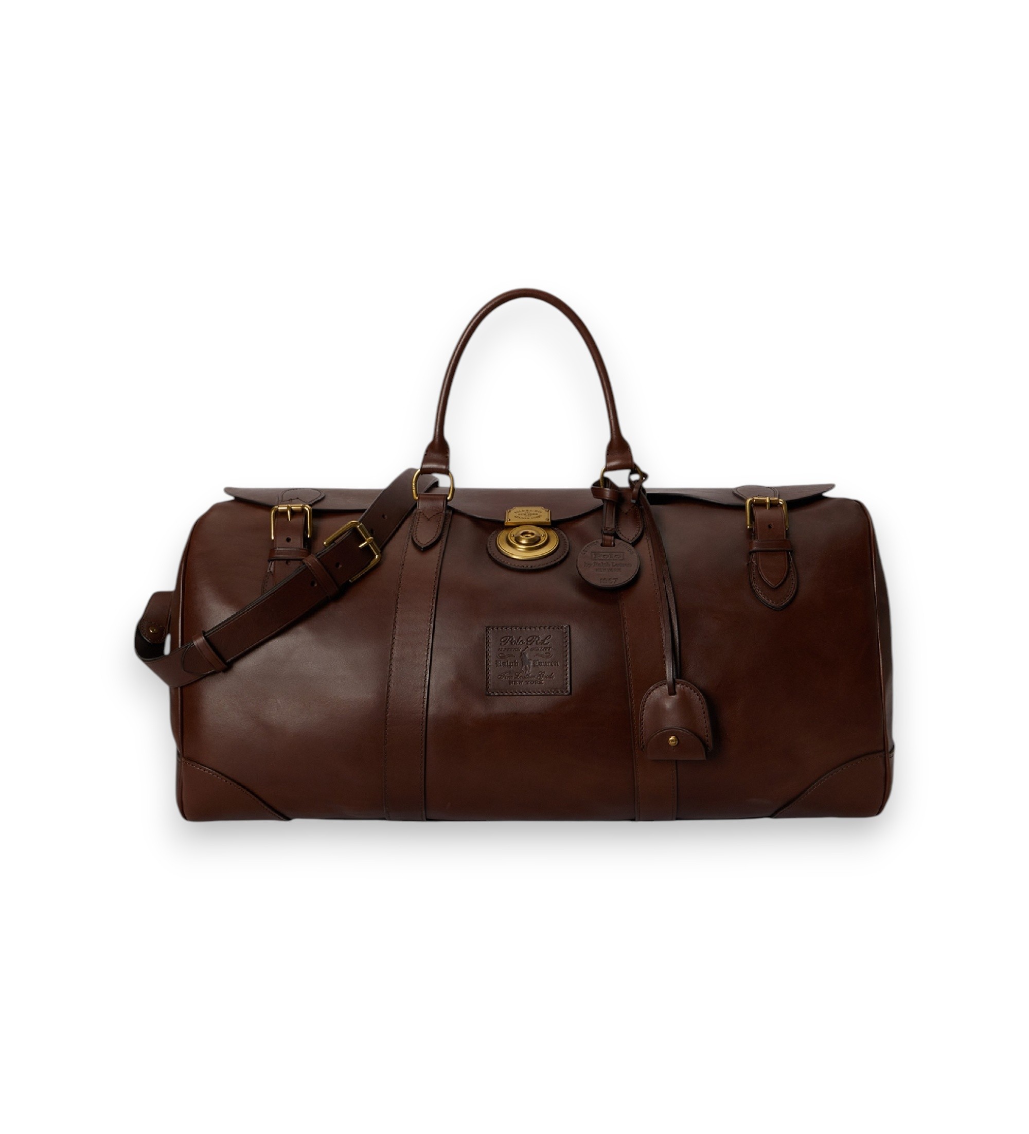 Polo Ralph Lauren für Herren. 405P16231001 Braune Leder-Reisetasche ?Heritage Lock? (OSFA), Lässig