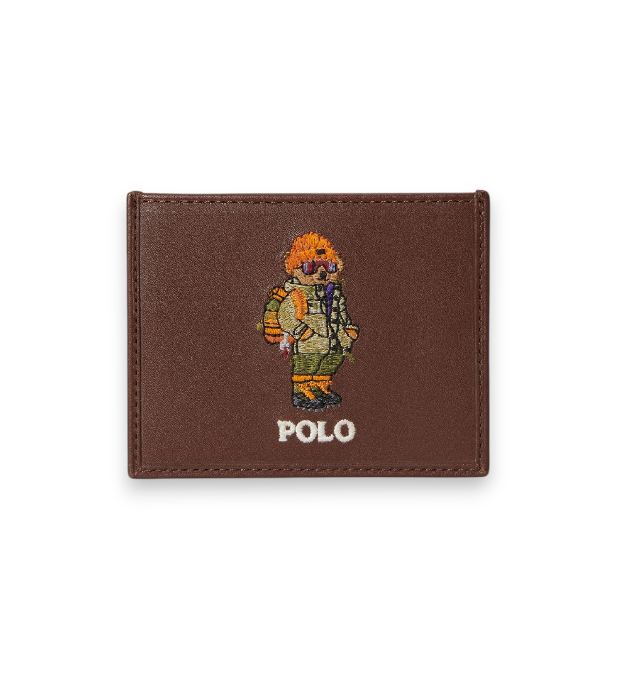 Polo Ralph Lauren für Herren. 405P16242001 Kartenetui aus Leder Polo Bear braun (OSFA), Lässig, Klassisch