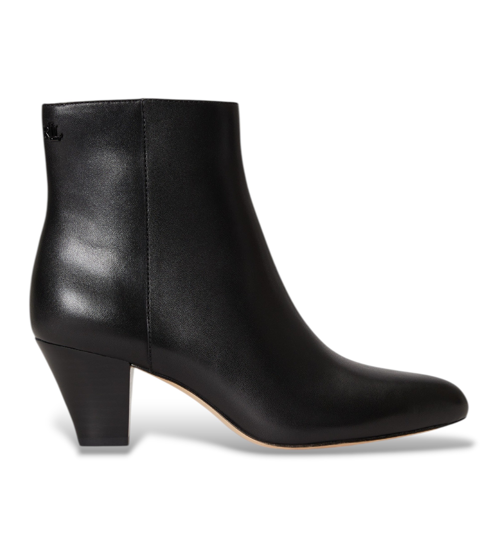 Lauren Ralph Lauren für Damen. 802P15712001 Emrsyn Stiefeletten aus Leder in Schwarz (37), 3 bis 5 cm, Reißverschluss, Lässig