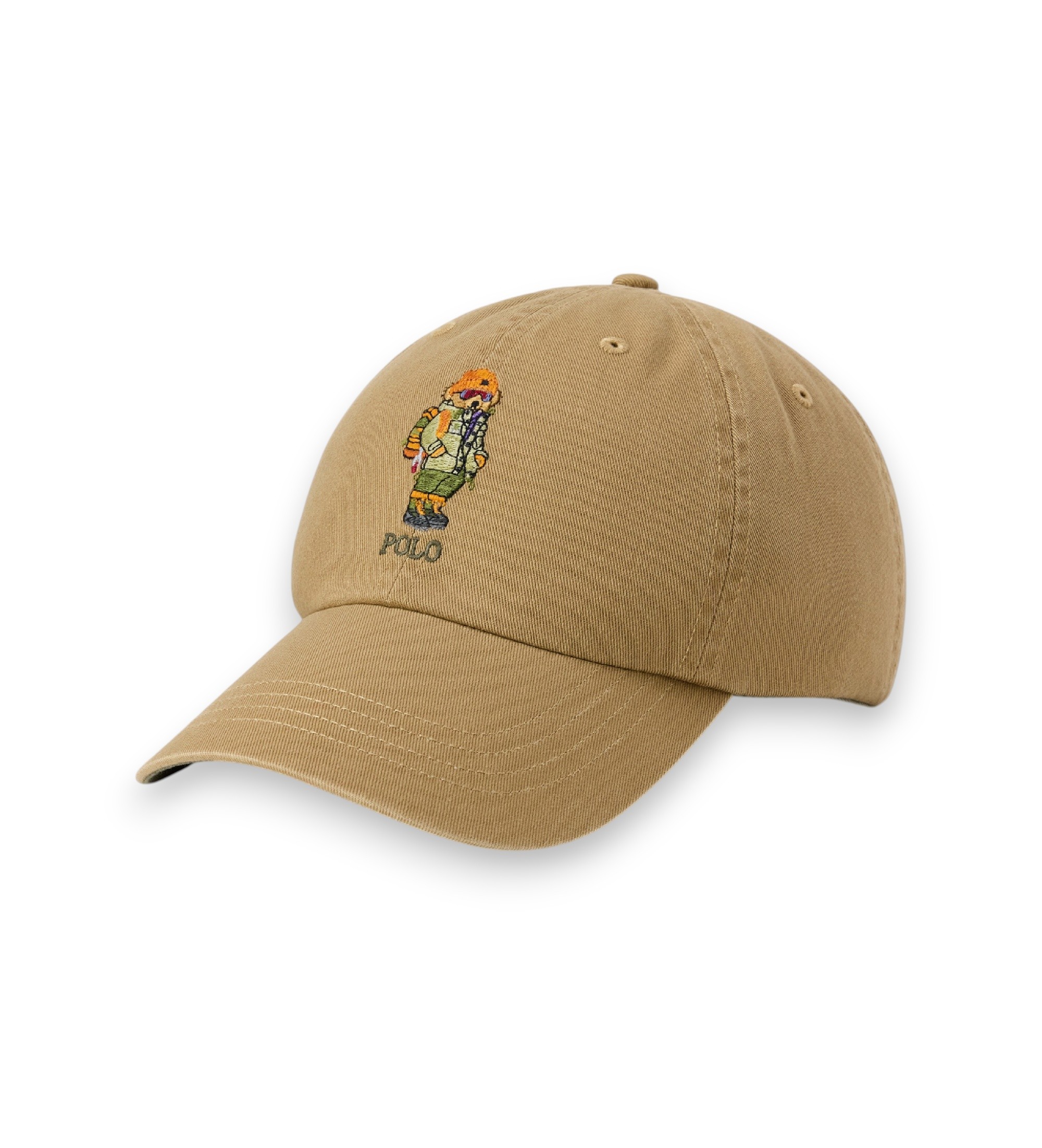 Polo Ralph Lauren für Herren. 710B27553001 Baseballcap aus Serge mit Polo Bear in Beige (OSFA), Lässig, Baumwolle