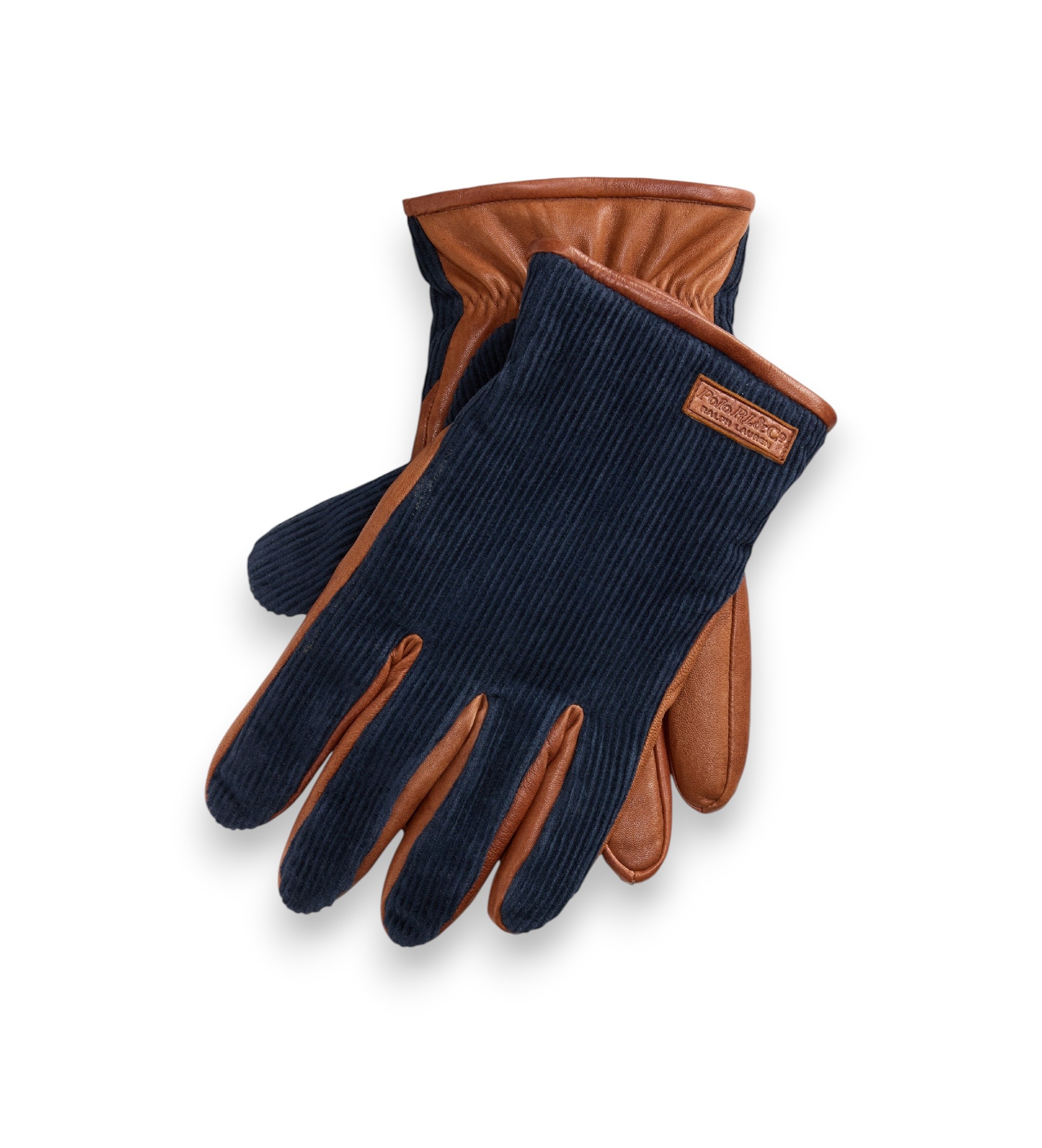 Polo Ralph Lauren für Herren. 449P20346001 Aviator-Handschuhe Hybrid Cord marineblau (M), Braun, Lässig, Klassisch, Leder