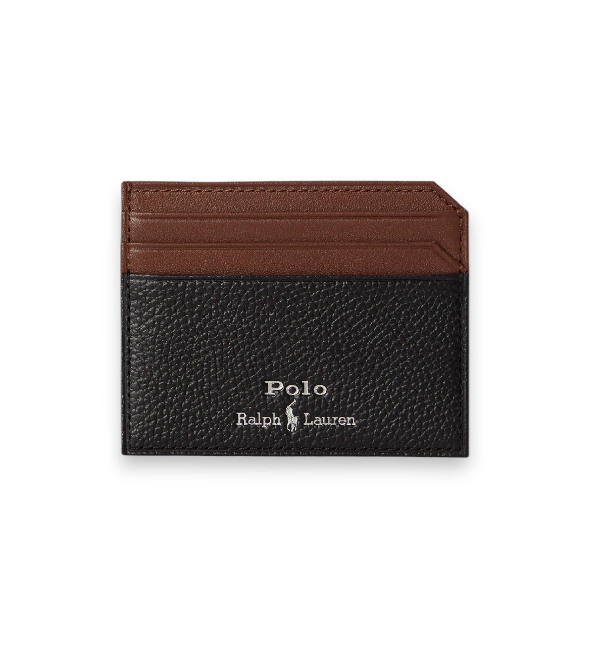 Polo Ralph Lauren für Herren. 405P16324002 Zweifarbiges Kartenetui aus Leder in Schwarz (OSFA), Lässig