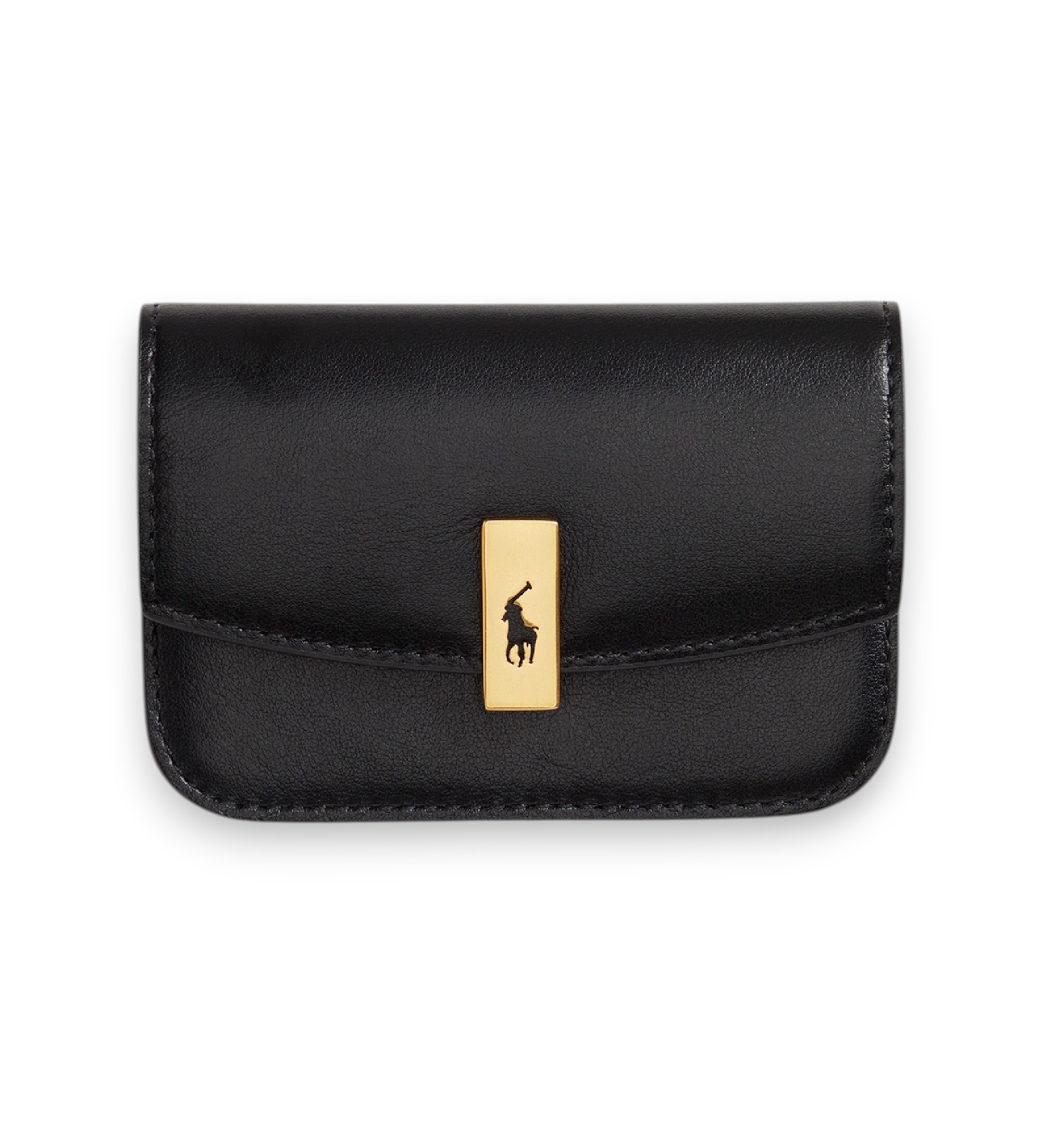 Polo Ralph Lauren für Damen. 427P04990002 Geldbörse aus schwarzem Leder Over Card (OSFA), Lässig