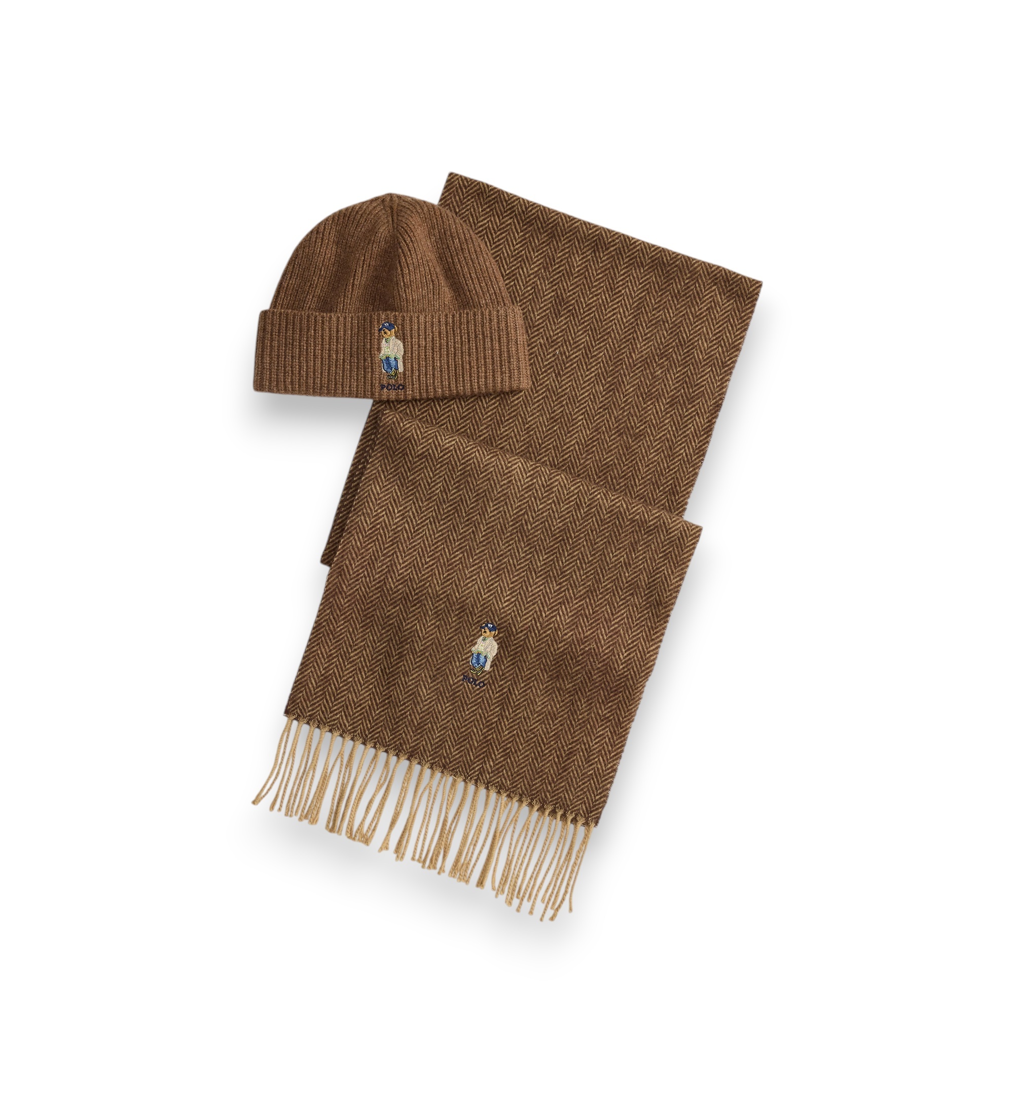 Polo Ralph Lauren für Herren. 449P20309001 Geschenkset Bär meliert braun (OSFA), Wolle, Klassisch