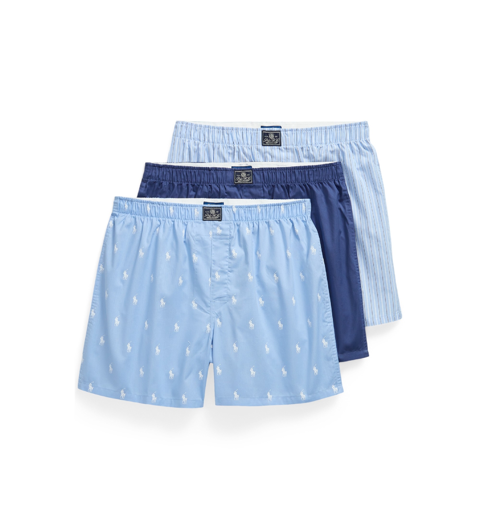 Polo Ralph Lauren für Herren. 714830273049 Set aus 3 Boxershorts aus Baumwolle in Blau (M), Lässig, Marine