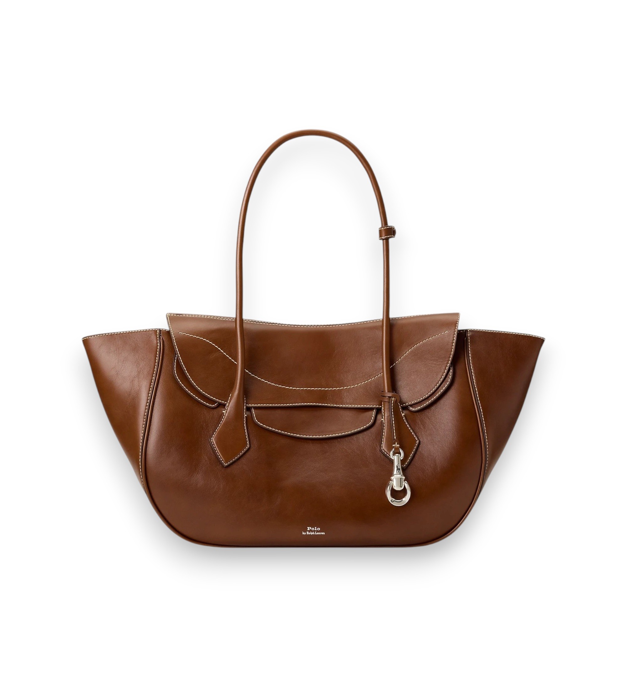 Polo Ralph Lauren für Damen. 428P11032001 Große braune Polo Blaze Schultertasche (OSFA), Lässig, Klassisch, Leder