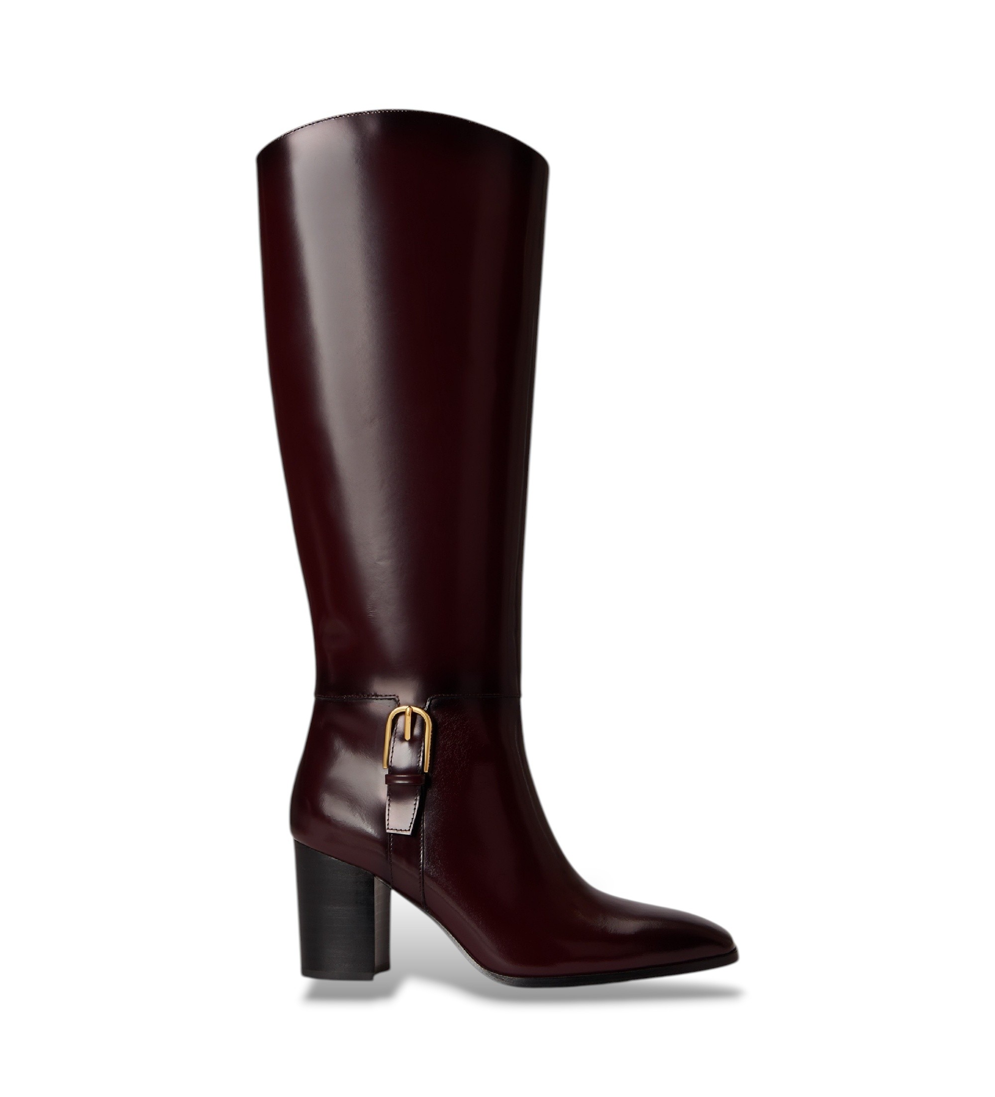 Lauren Ralph Lauren für Damen. 802P12879003 Raelynn Lederstiefel schwarz (39), 5 bis 8 cm, Keine, Lässig, Kastanienbraun